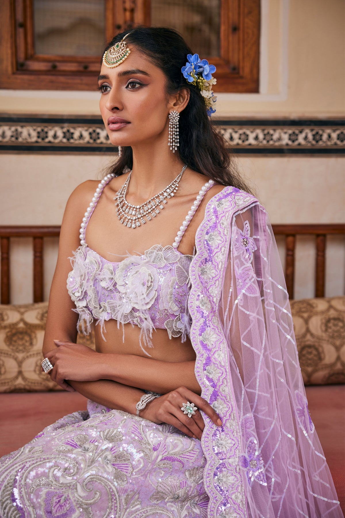 Lilac Gulbagh Lehenga Set