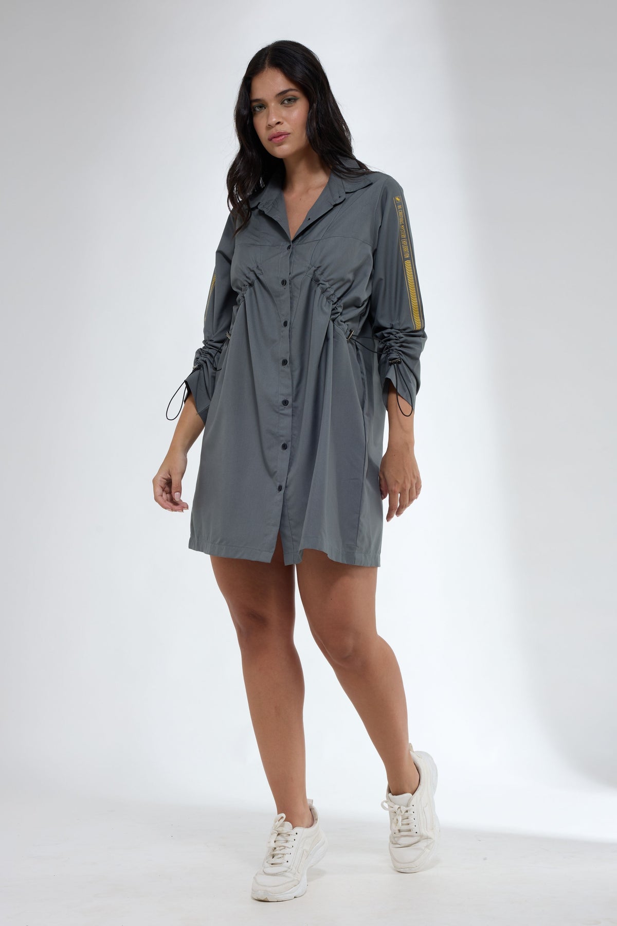 Shirt Dress With Fastenings