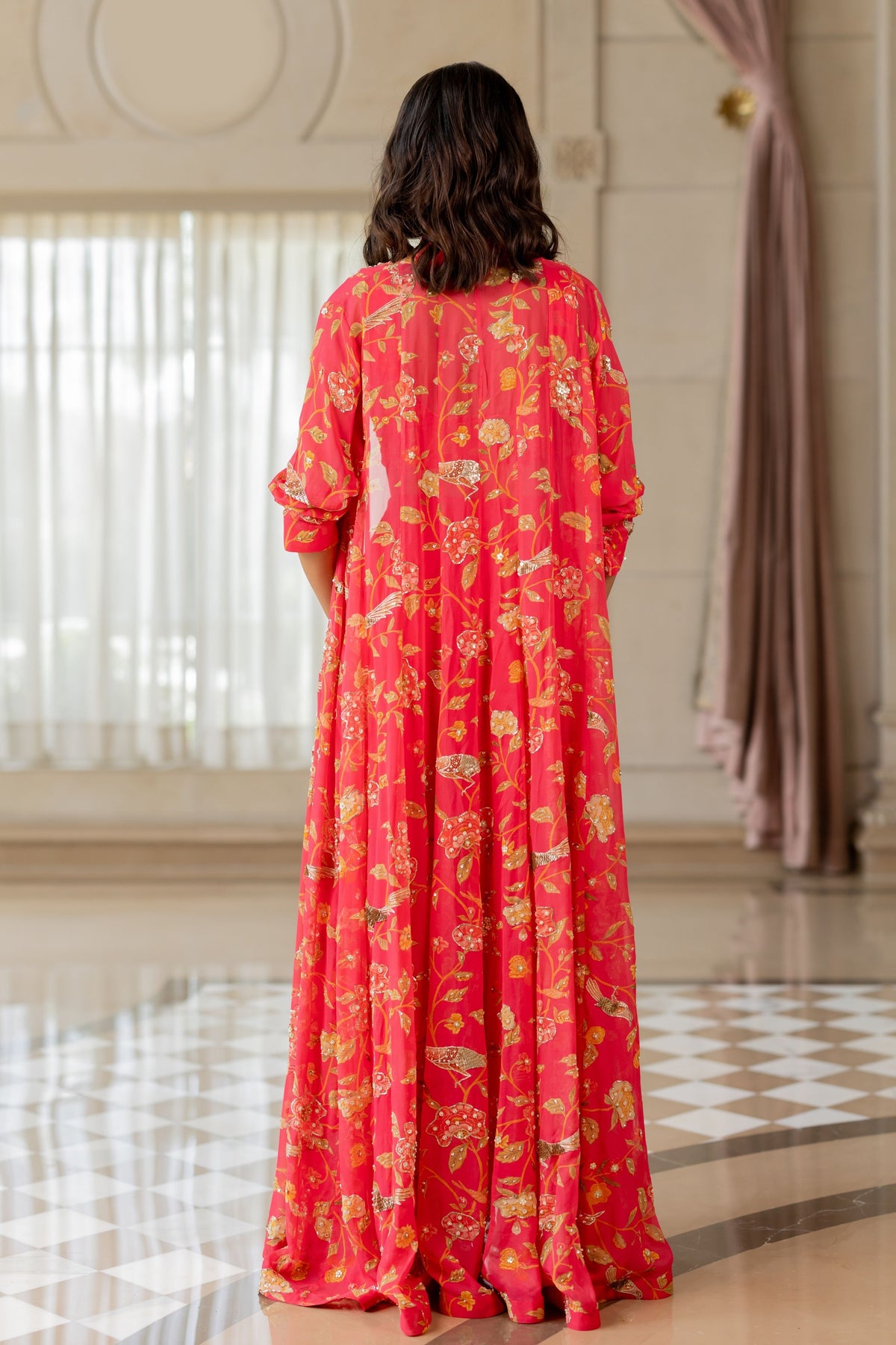 Halima Peony Pink Jacket Set