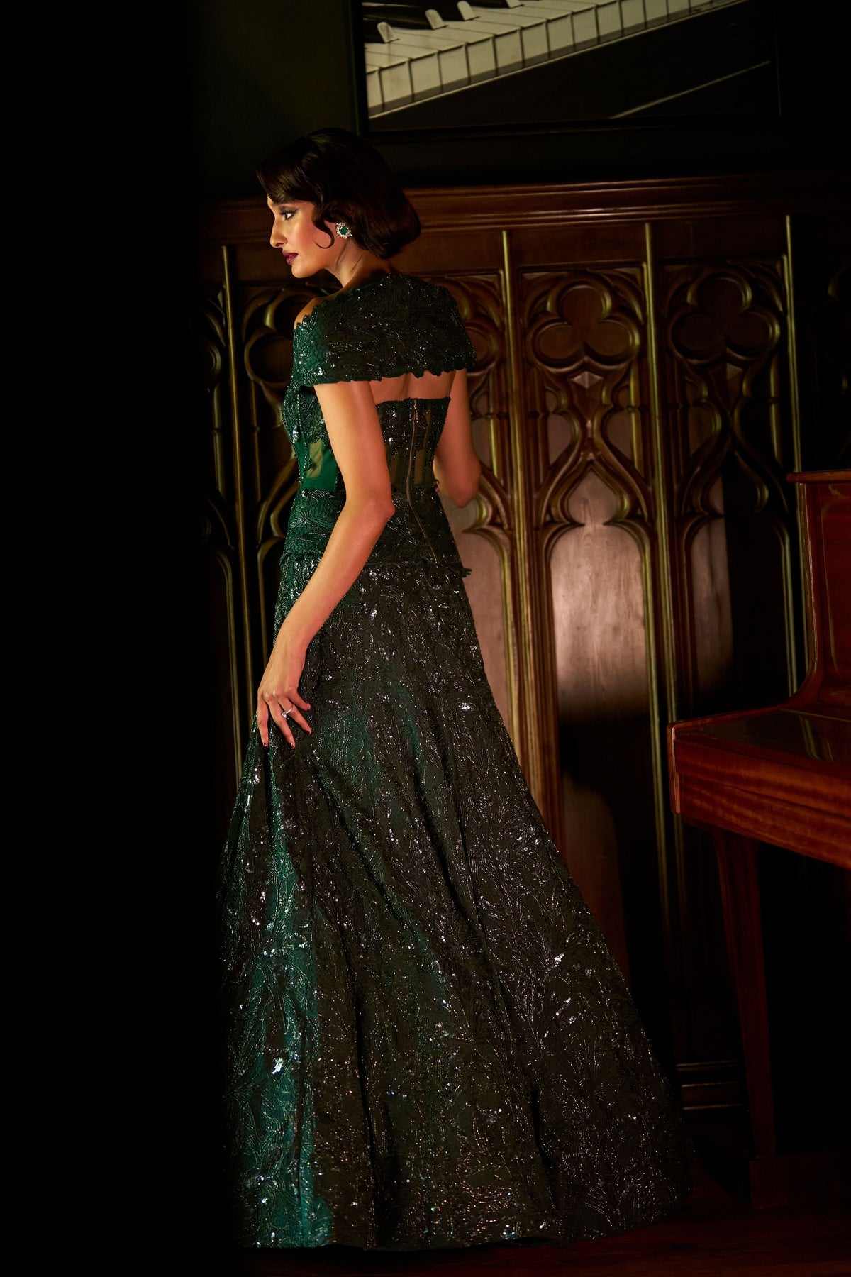 Emerald Martini Lehenga Set