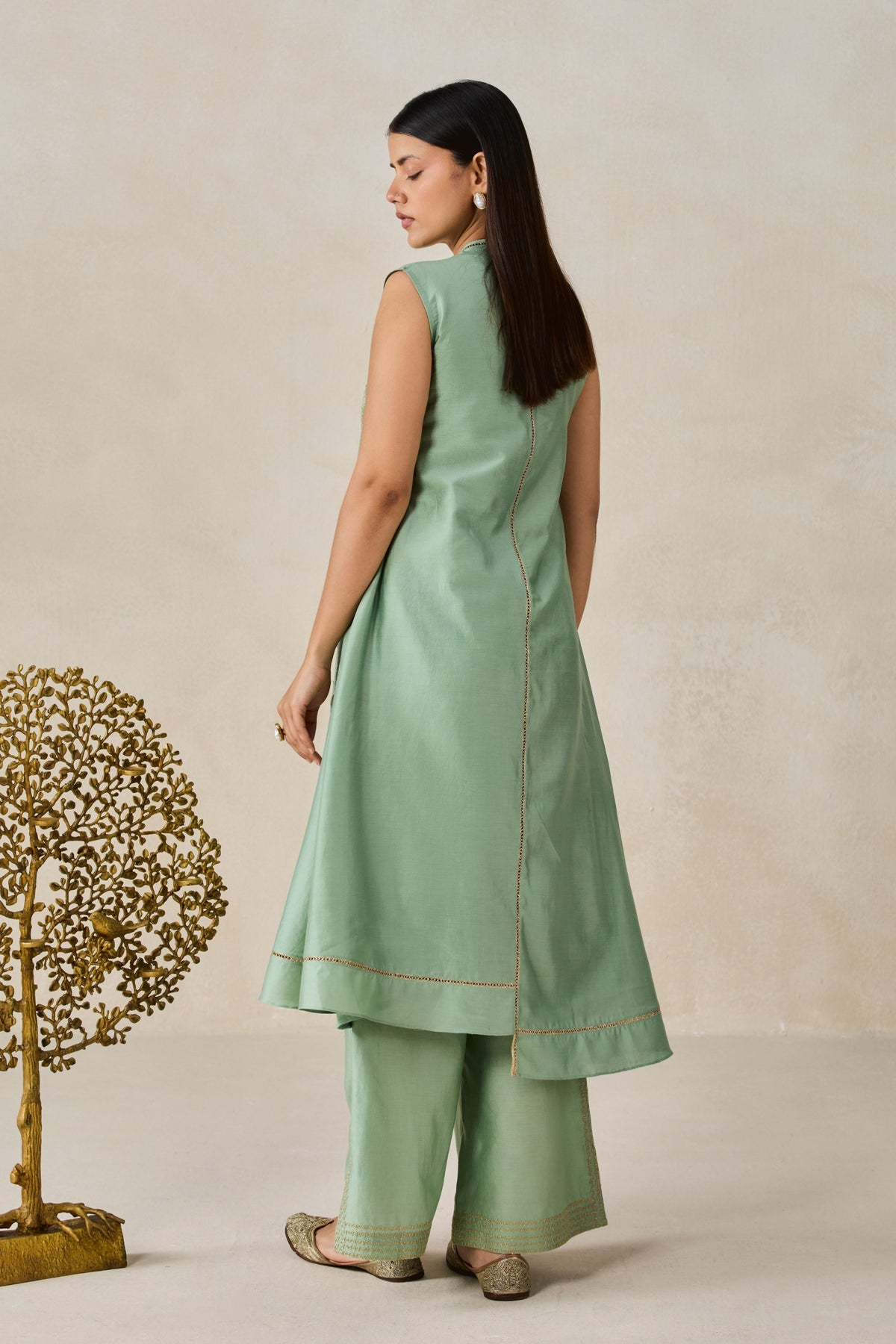 Green Kurta With Pants