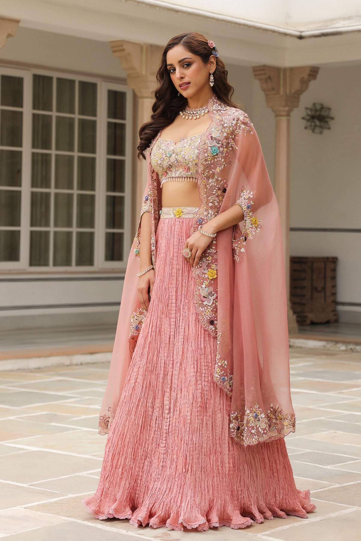 Gulzar Cape Lehenga Set