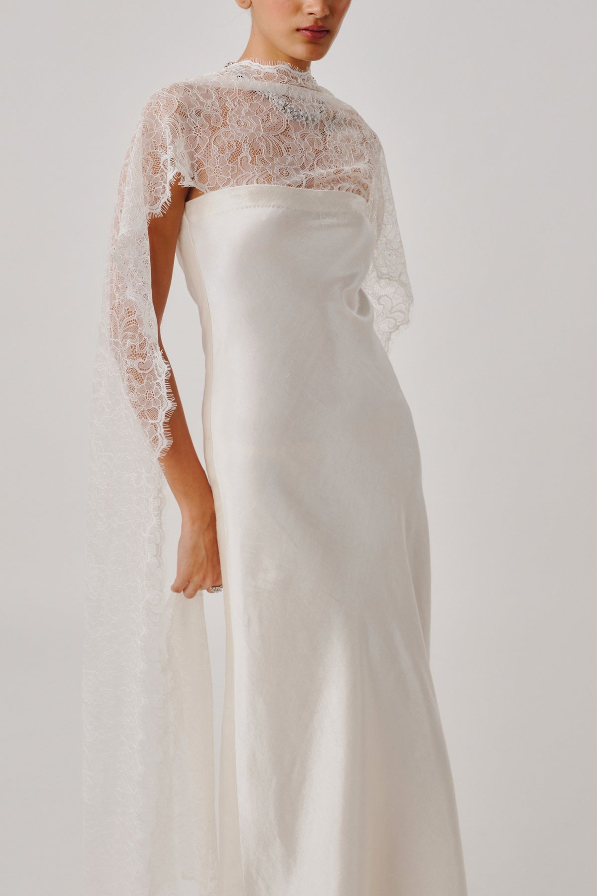 White Peony Lace Gown