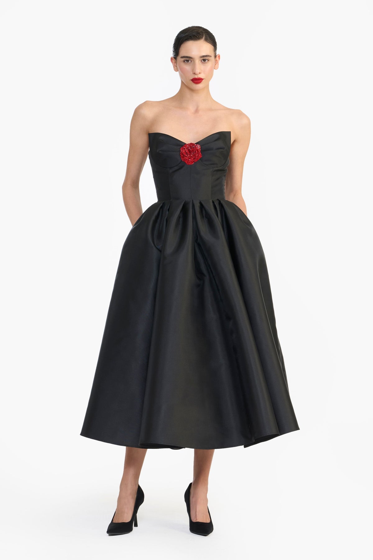 Sculpted Strapless Midi