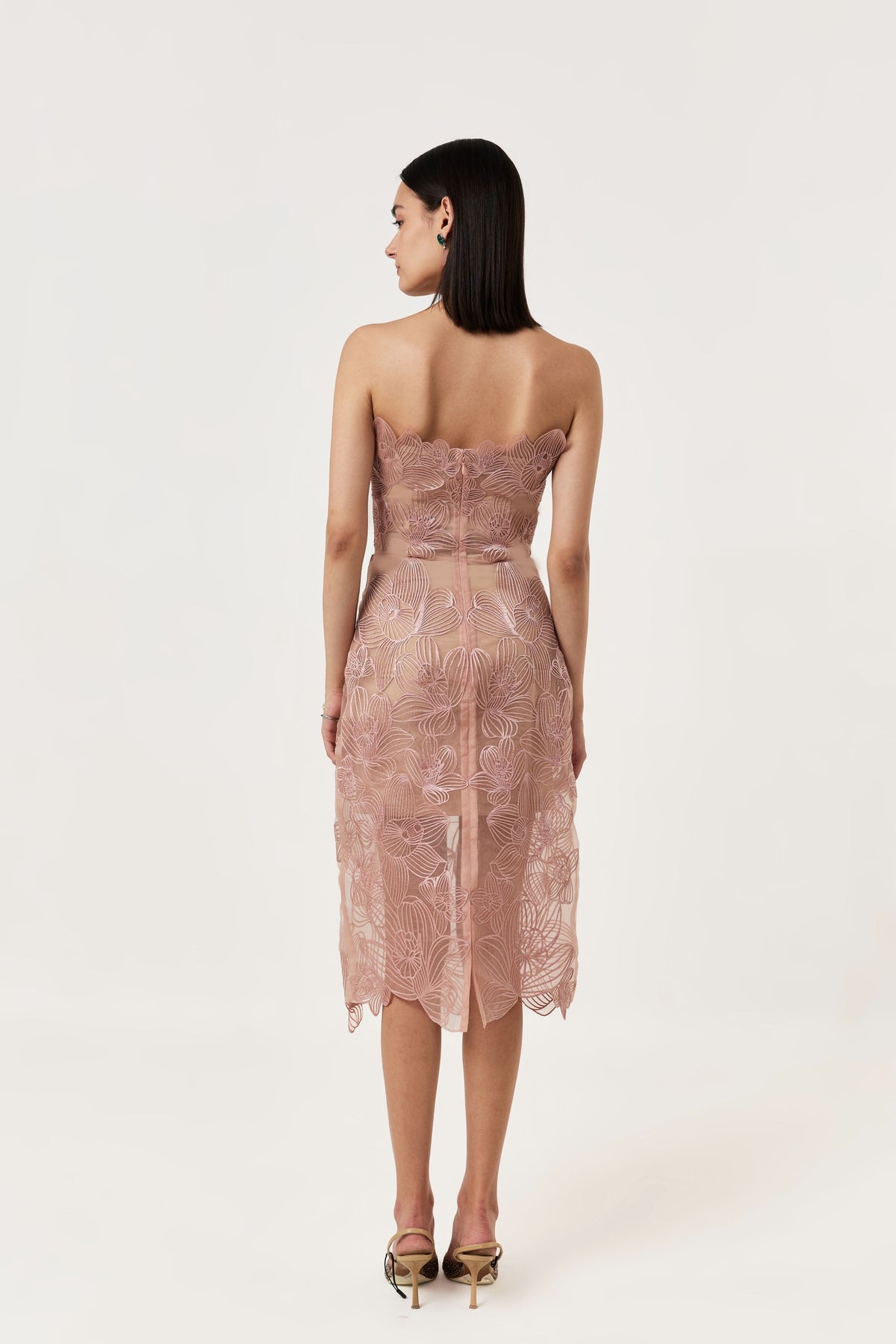 Orchid Applique' Midi Dress