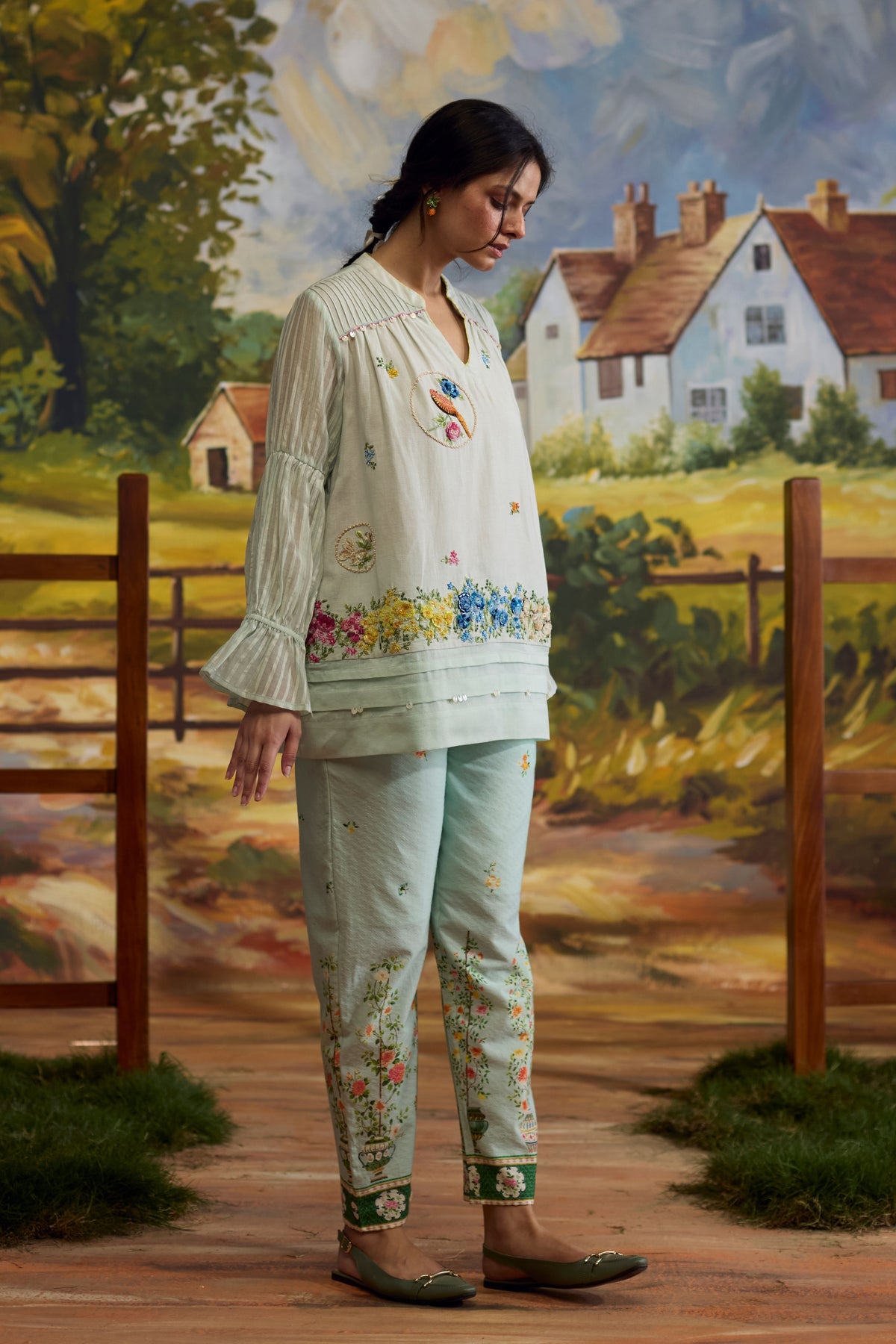 Meadow Pintuck Top