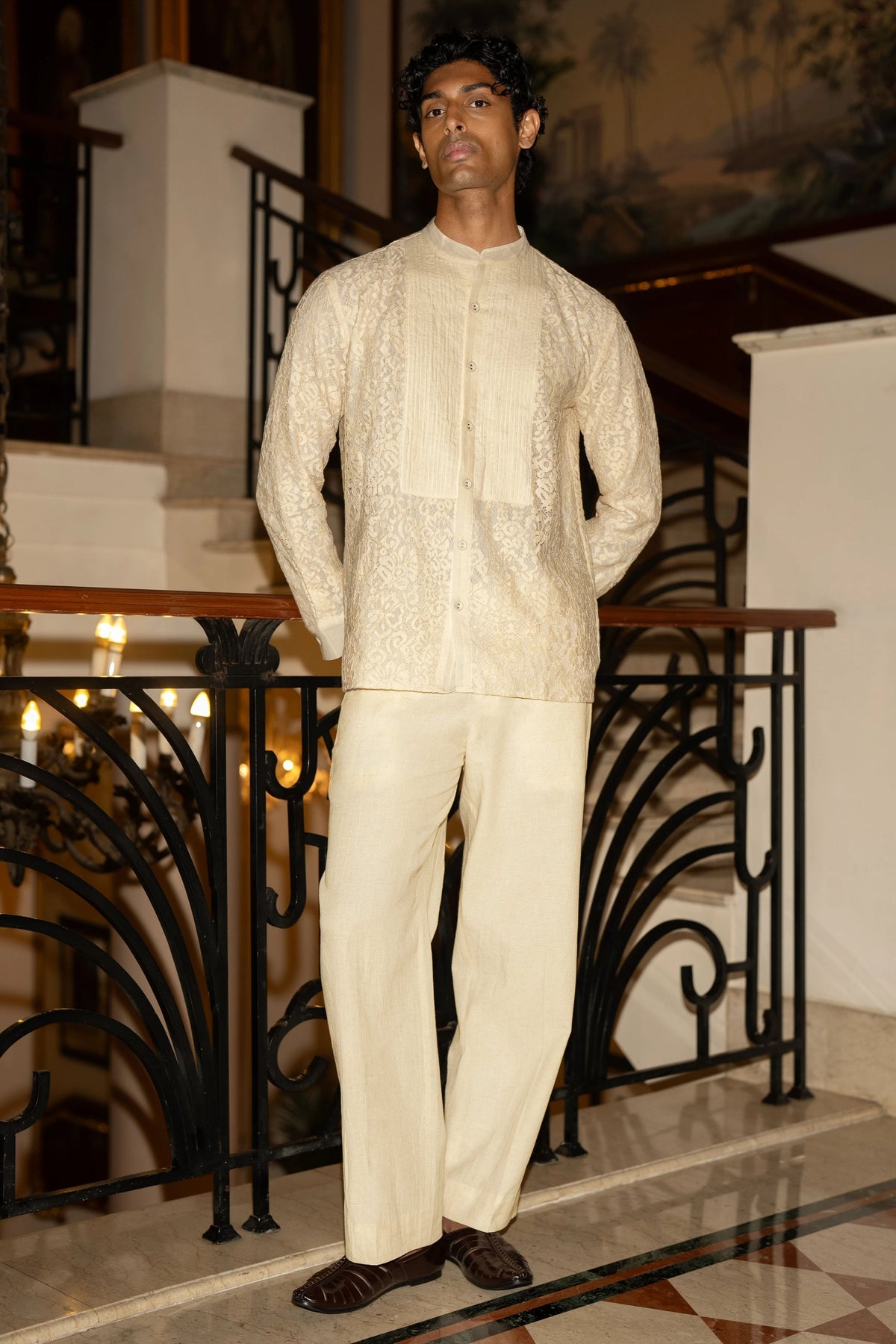 Straight-Cut Linen Pants