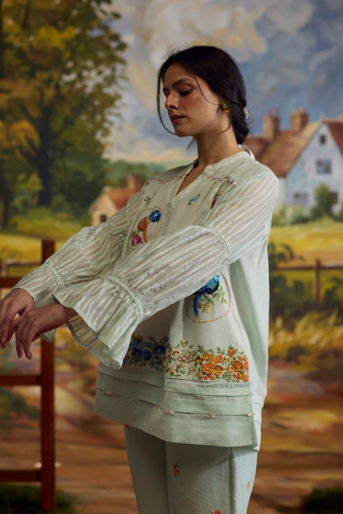 Meadow Pintuck Top