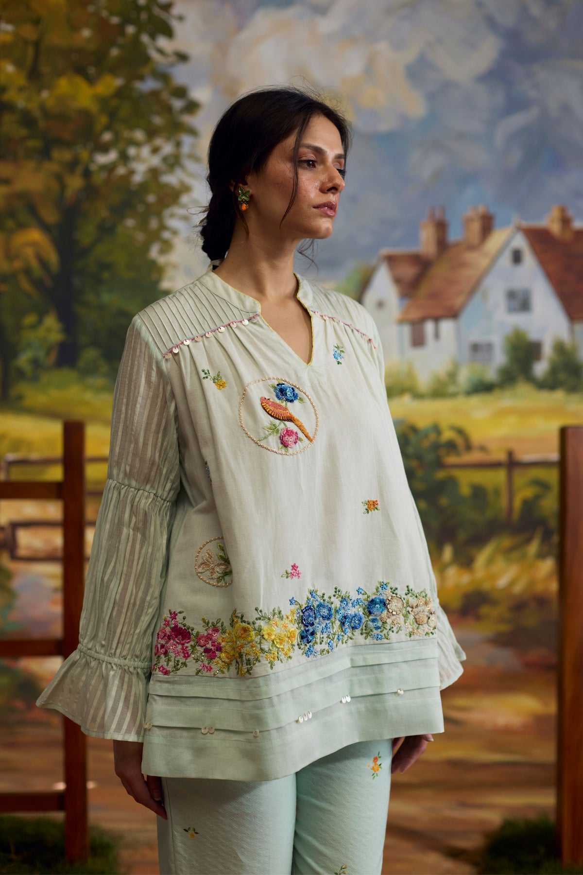 Meadow Pintuck Top