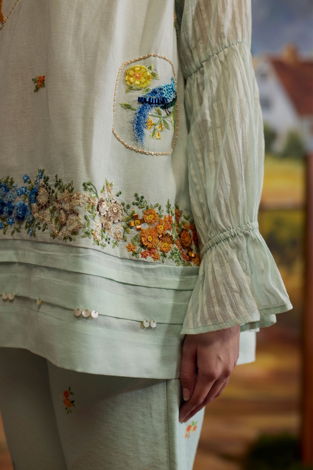 Meadow Pintuck Top