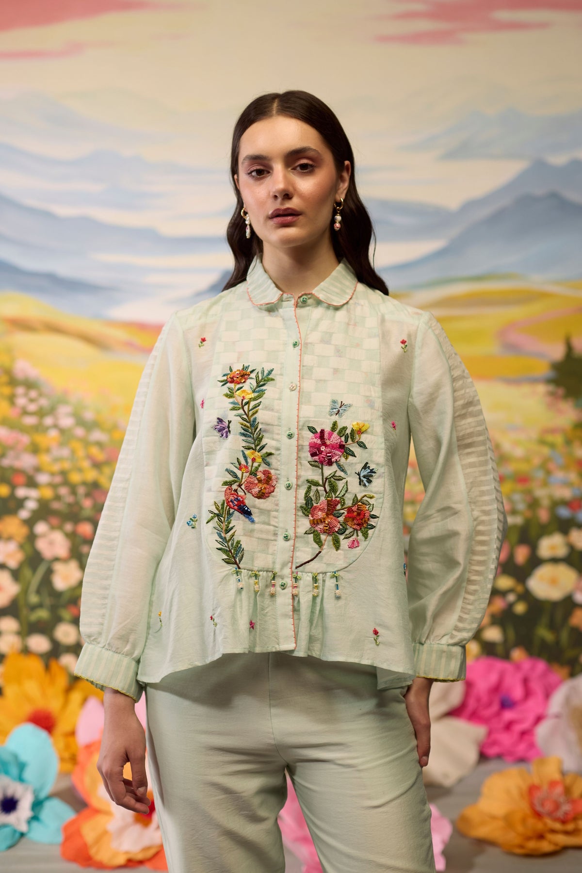 Meadow Floral Embroidered Shirt