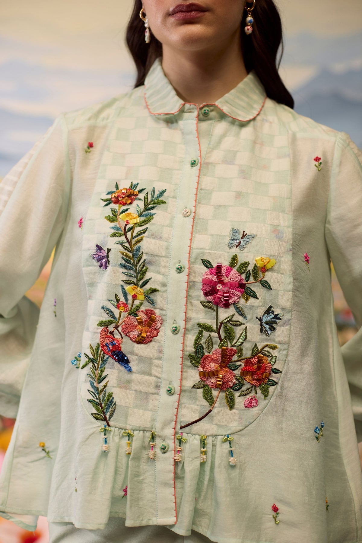 Meadow Floral Embroidered Shirt