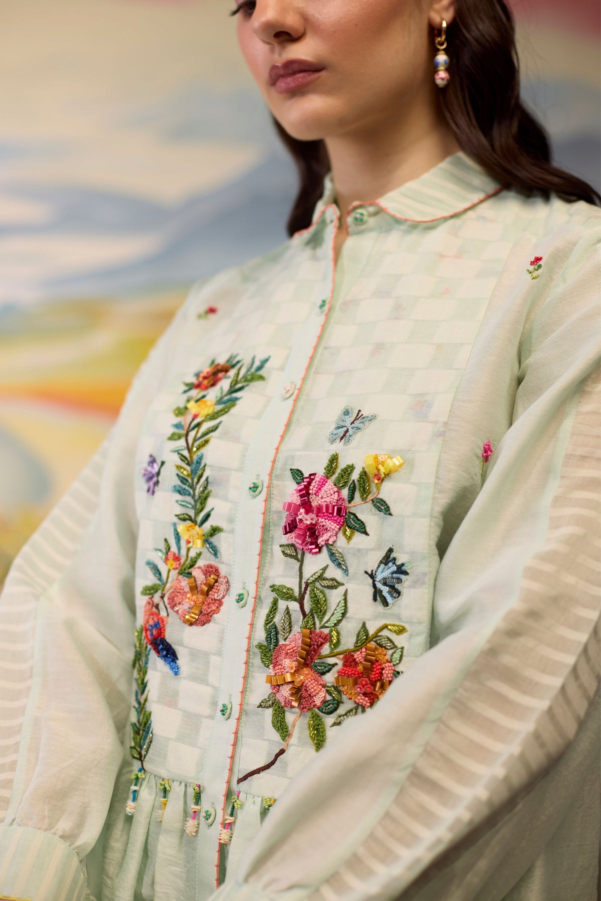 Meadow Floral Embroidered Shirt
