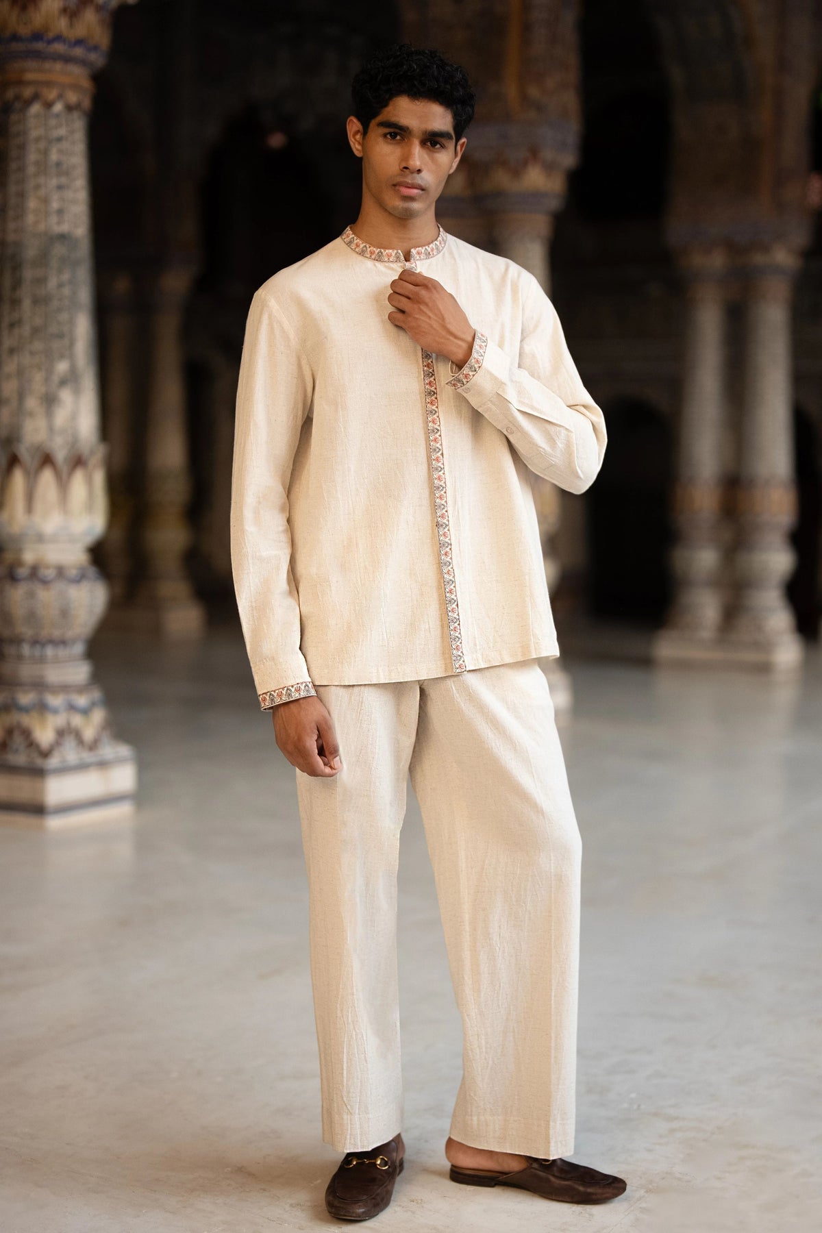 Straight-Cut Linen Pants