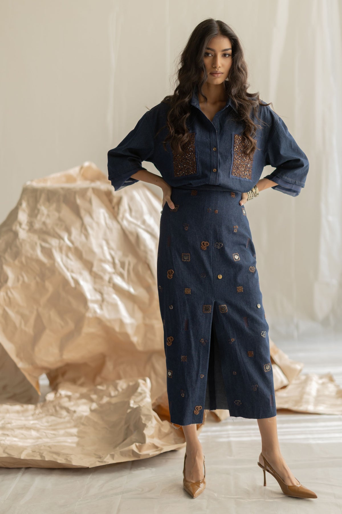 Dark Blue Two Pocket Shirt