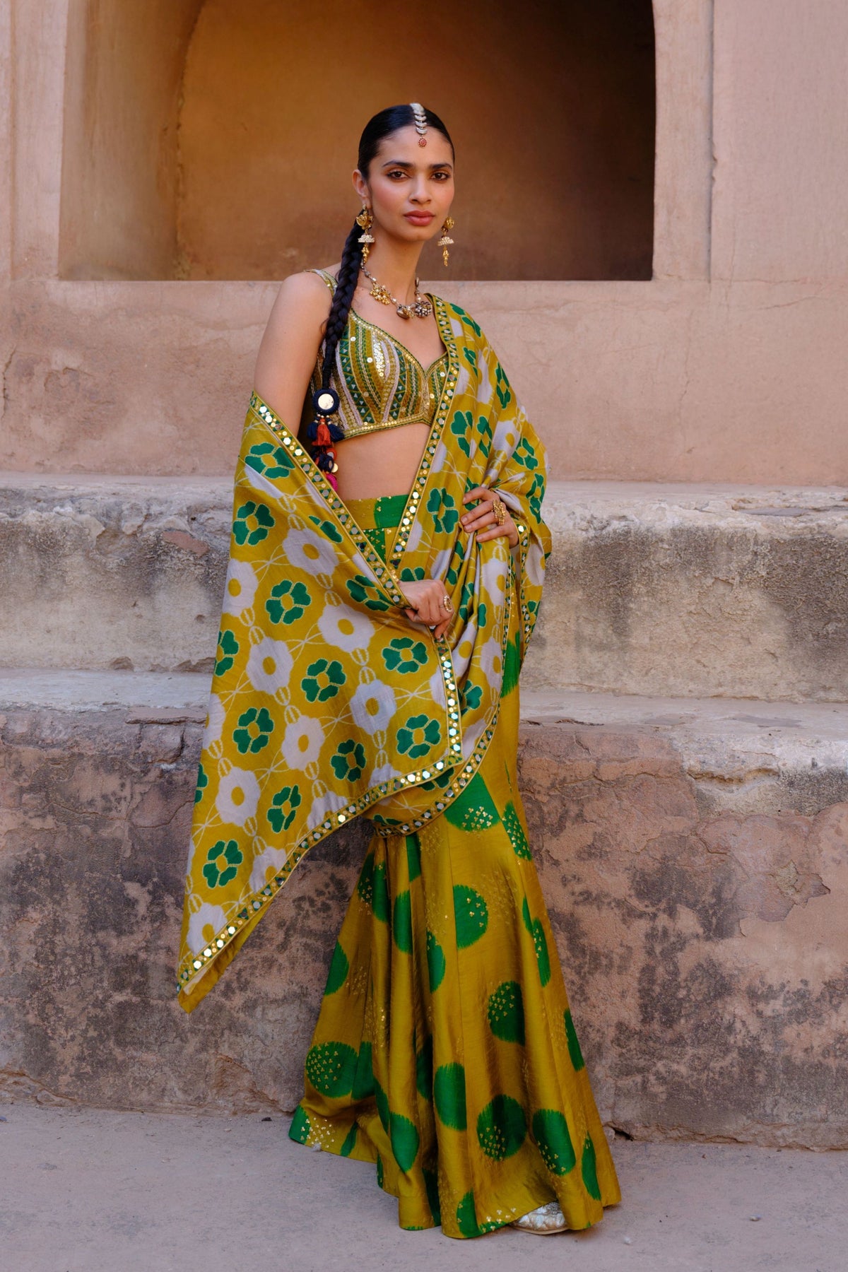 Tara Draped Saree Set