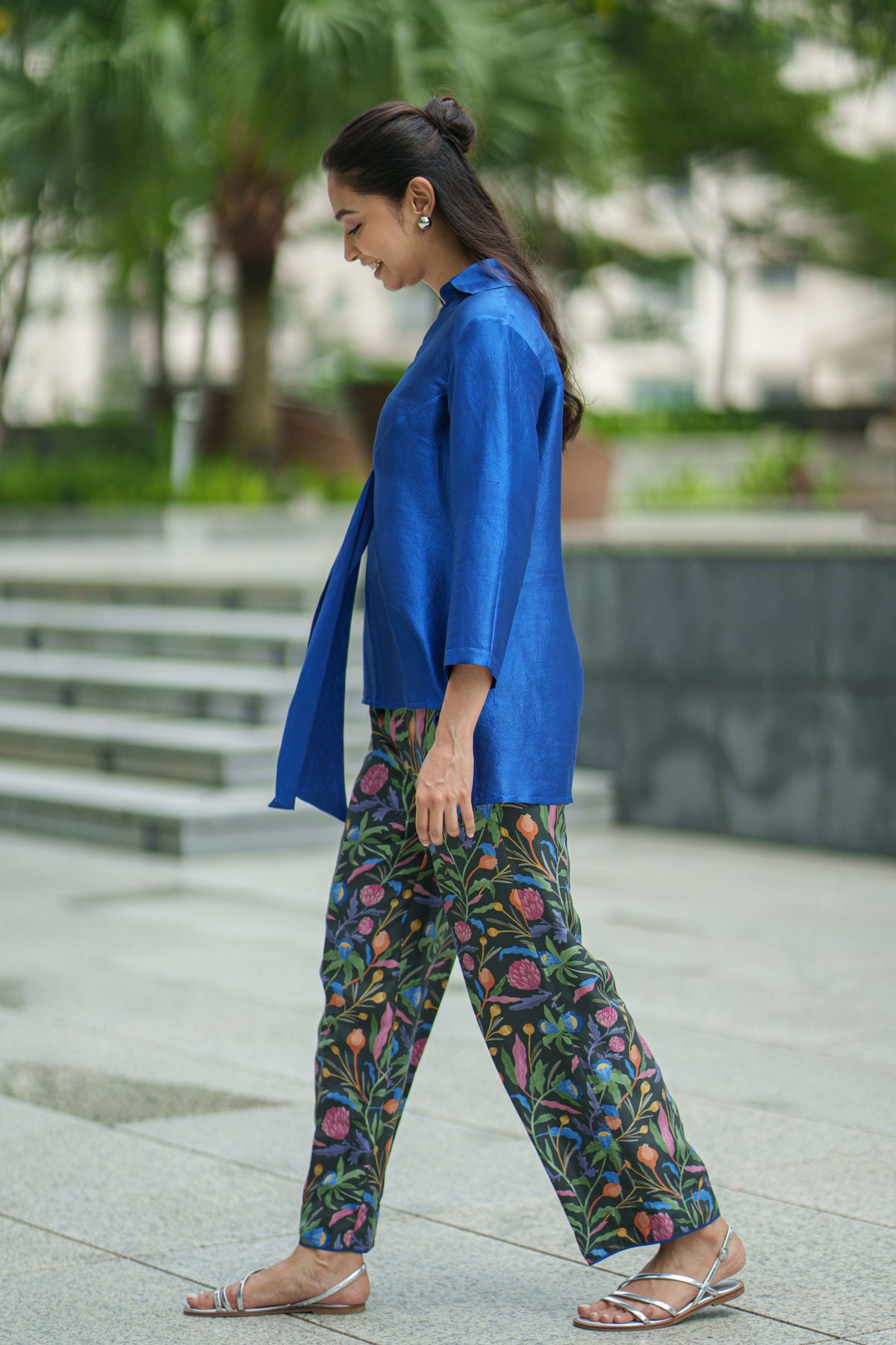 Tie Blue Jaal Co-ord Set