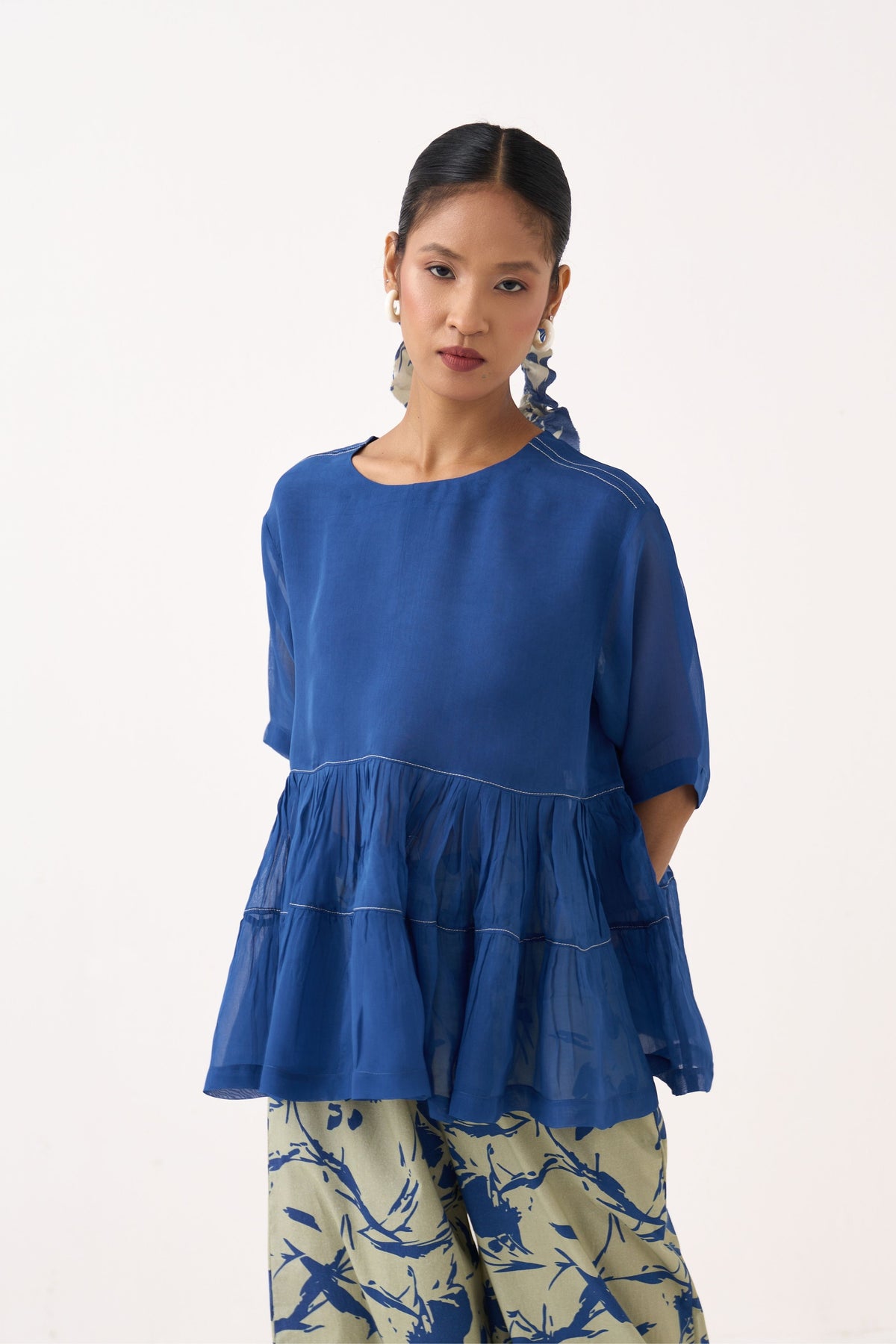 Yoke Gather Top Co-Ord Set