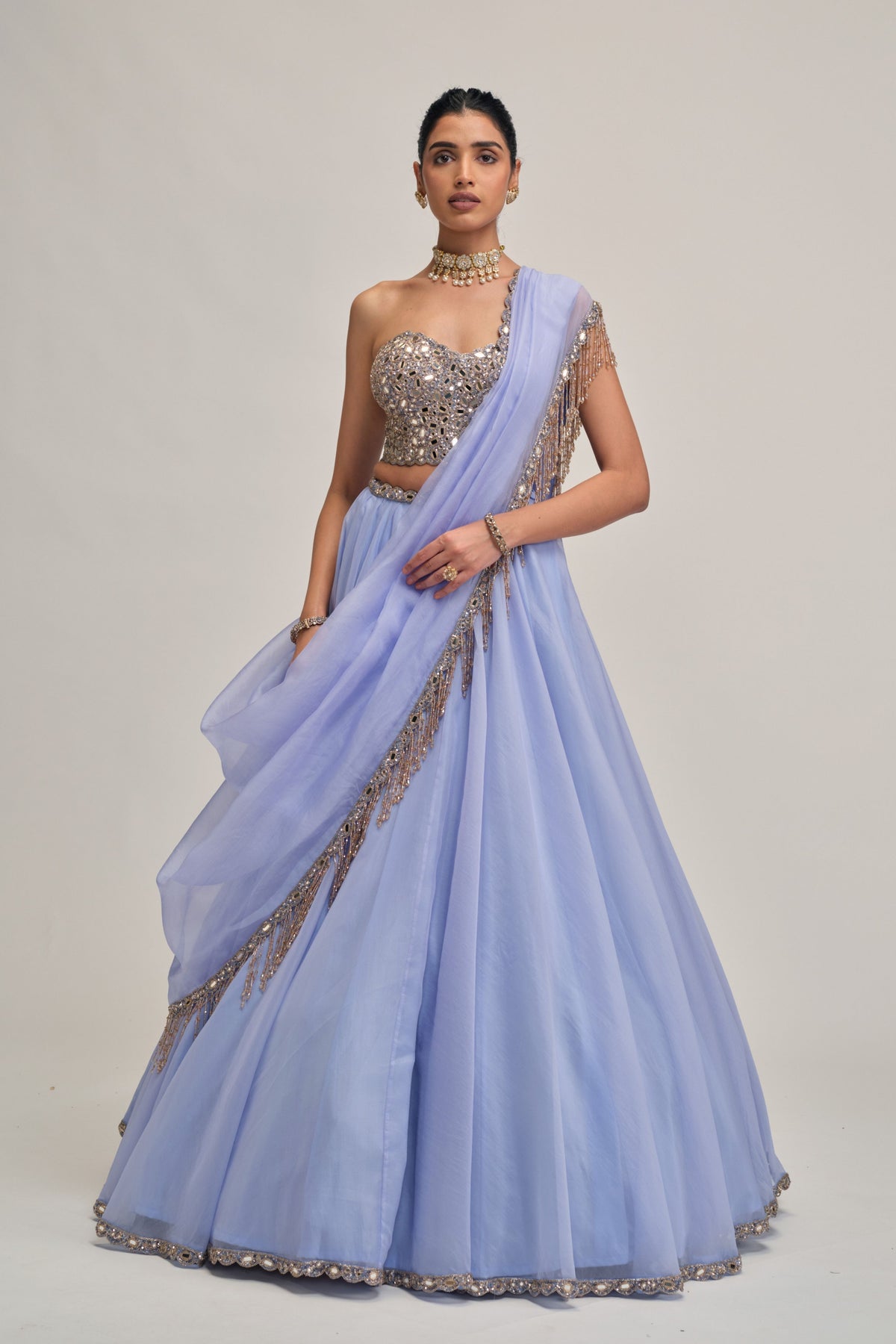 Dew Organza Lehenga Set