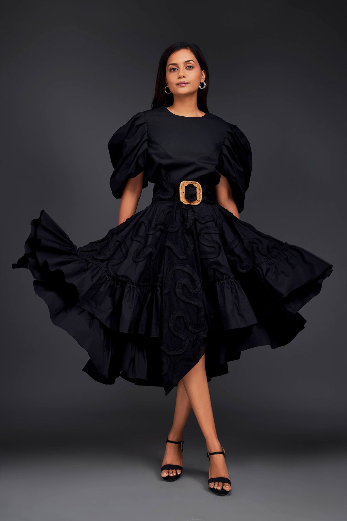 Black Frill Co-ord Set