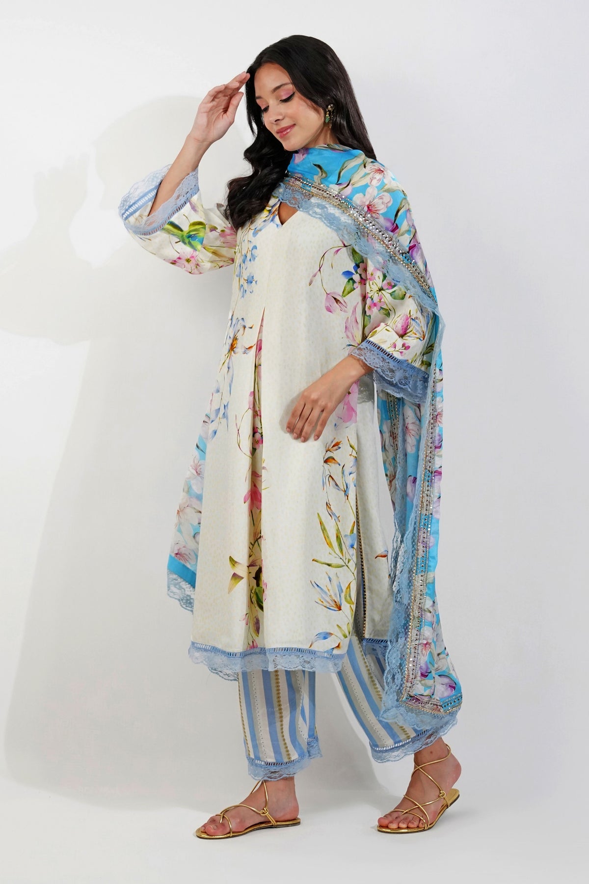 Summer Floral Kurta Set