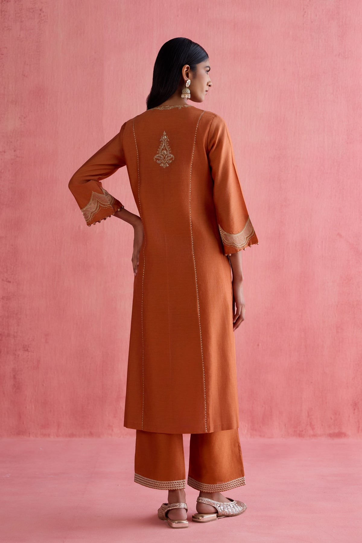 Rumi Orange Kurta Set