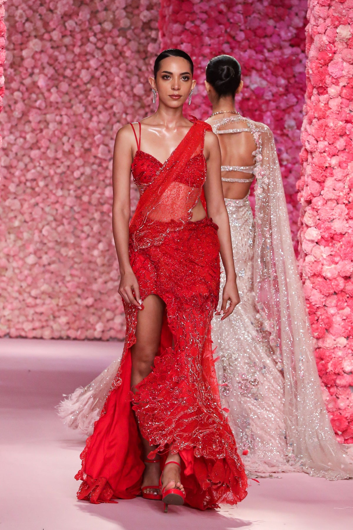 Martine Scarlet Lehenga Set