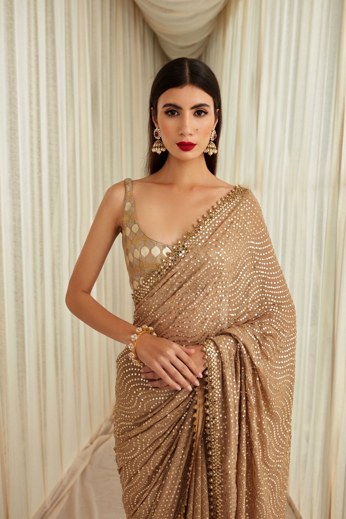Pragya Mukaish Saree Set
