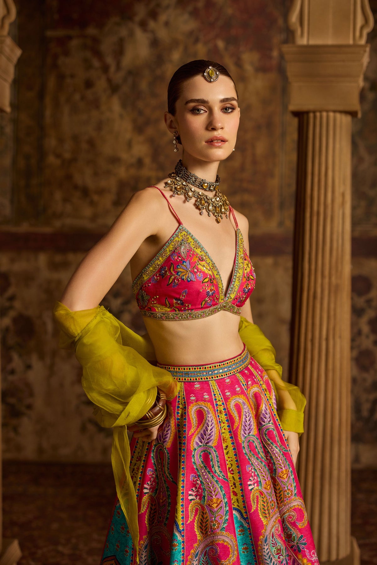 Vamika Lime Lehenga Set