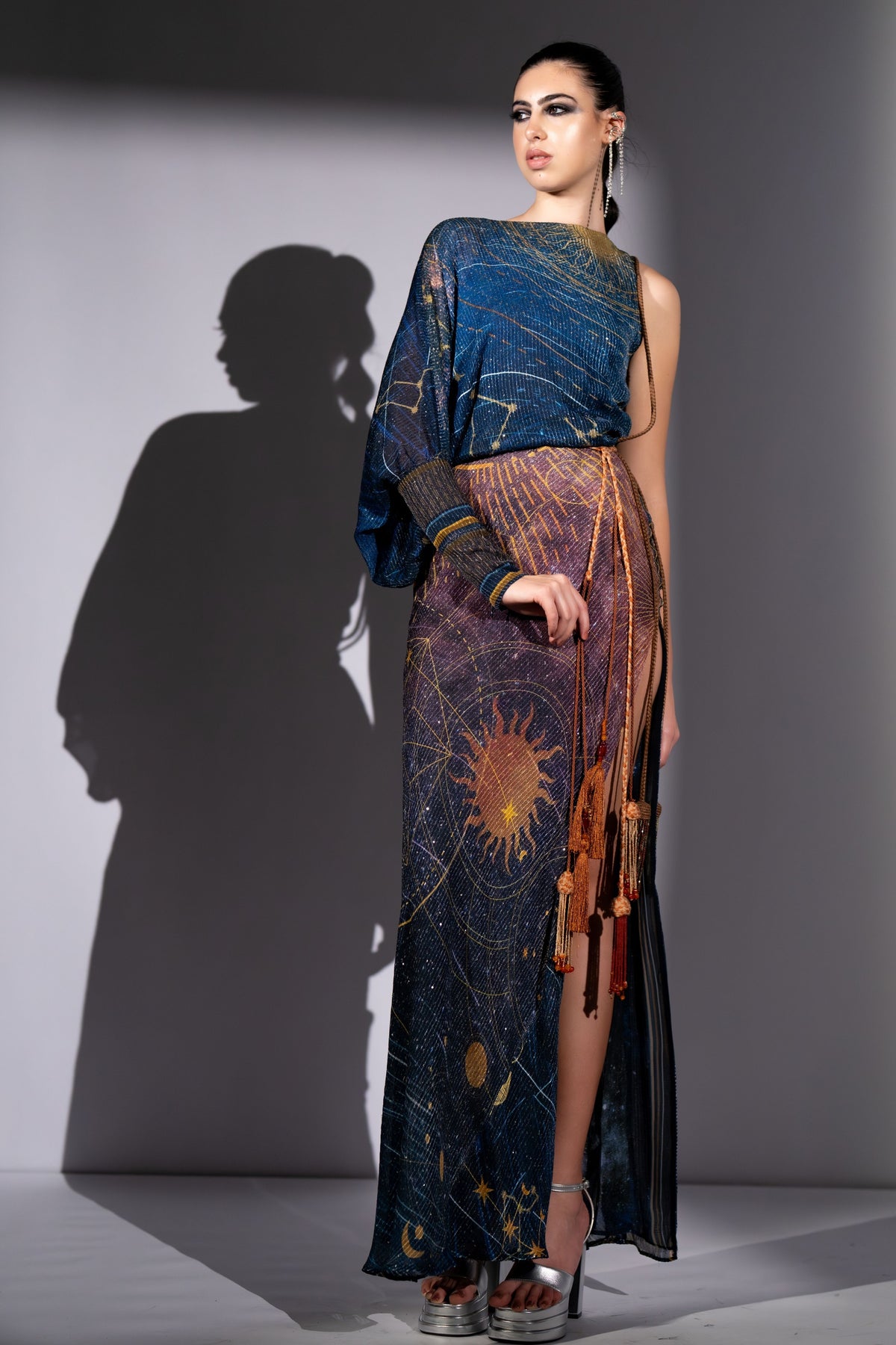 Blue One Shoulder Dress