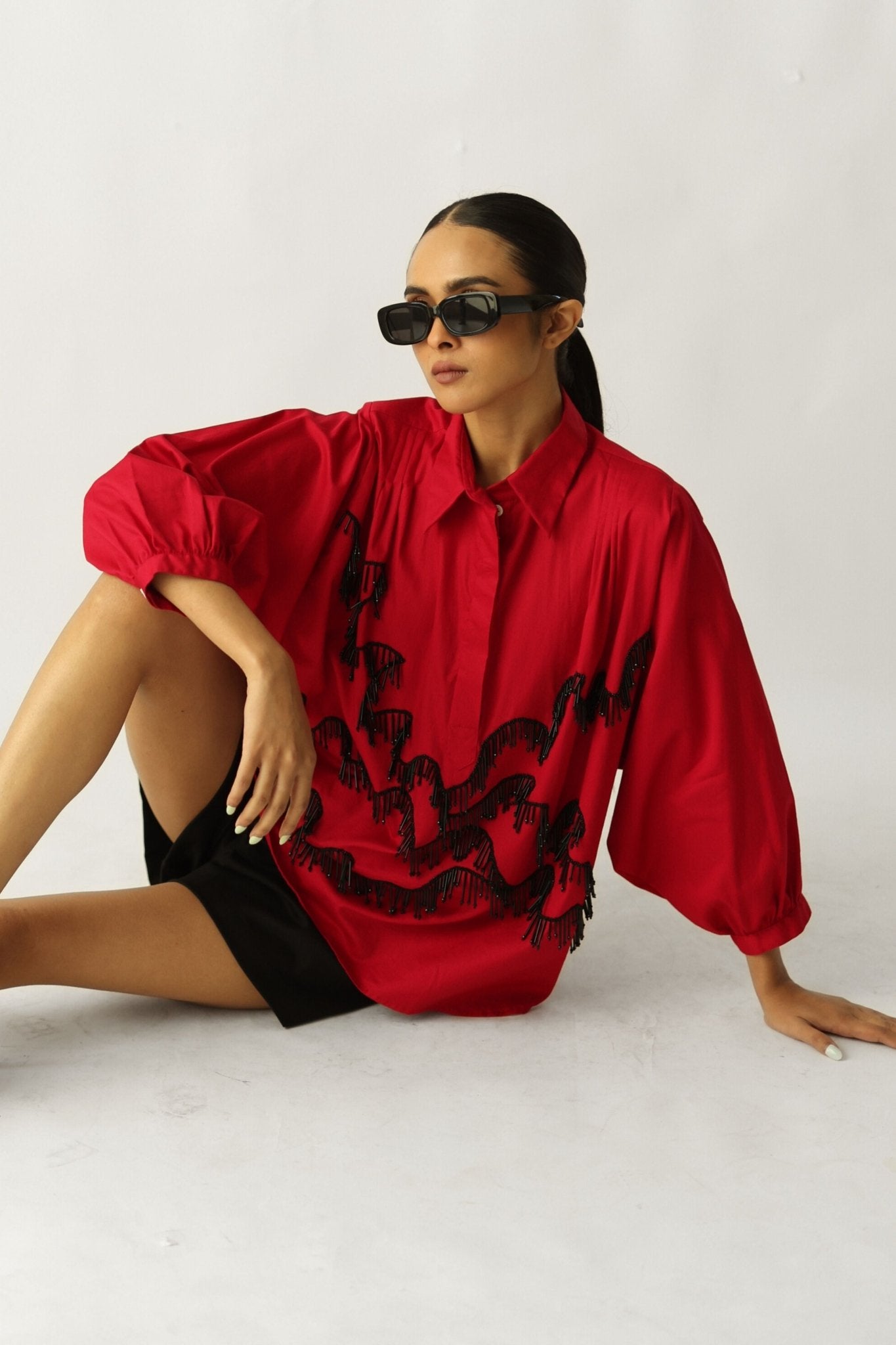 Red Horizon Shirt - Studio Moda - Elahe