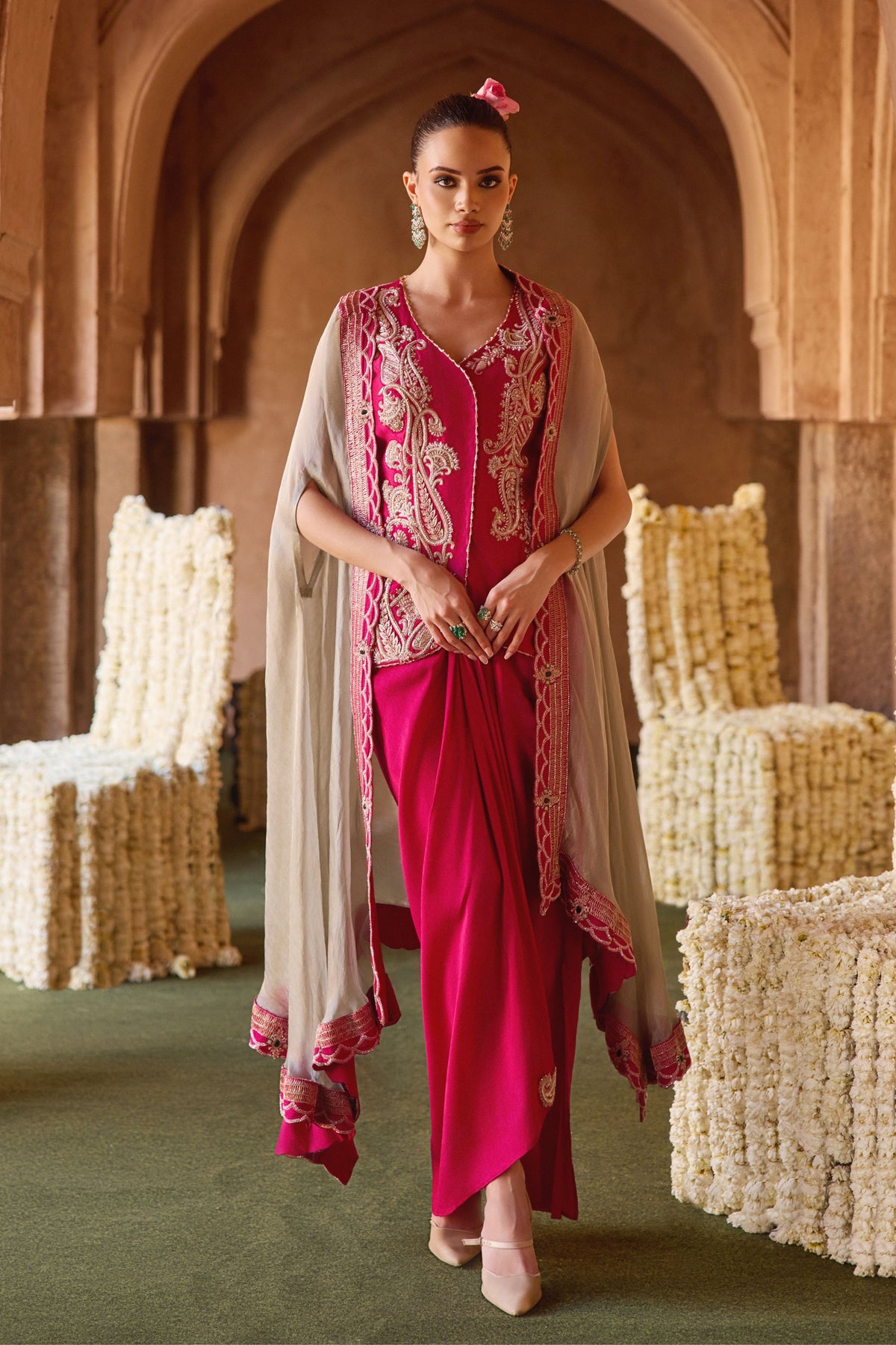 Tamreya Cape Skirt Set