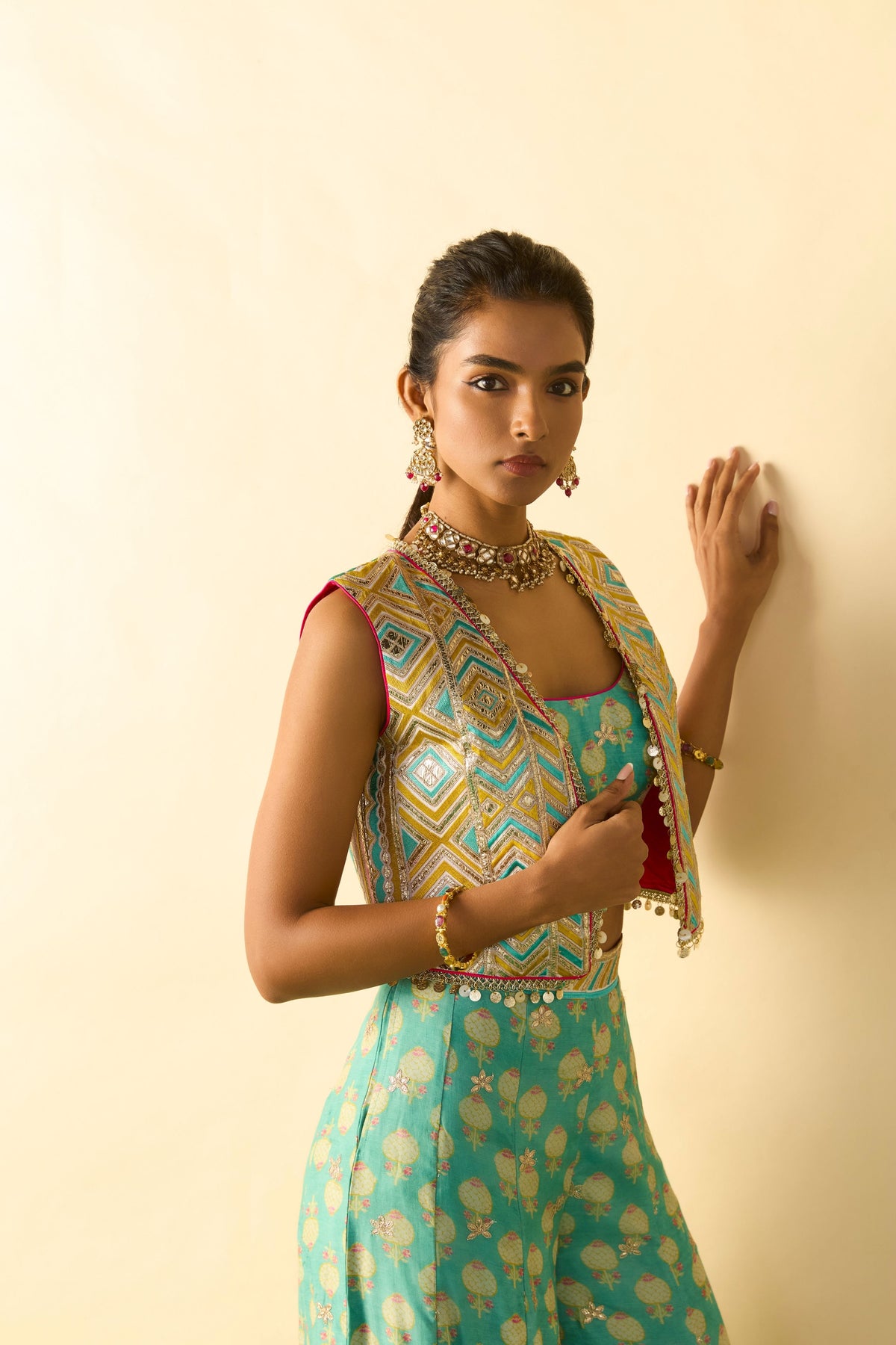Eira Aqua Sharara Set