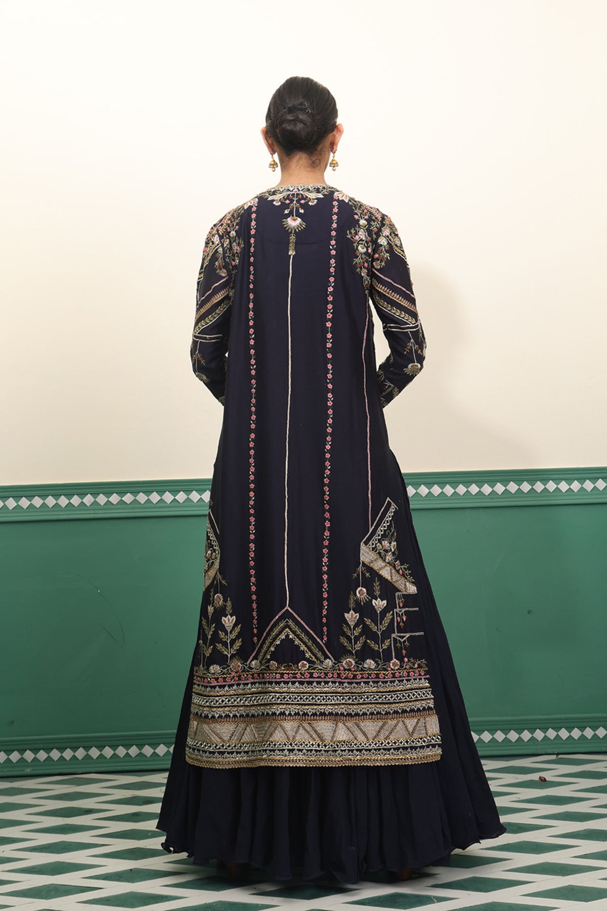 Navy Anarkali