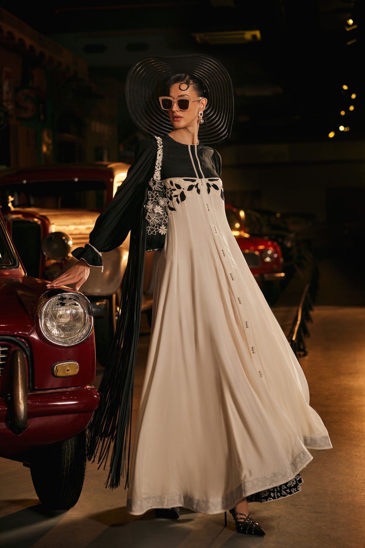 Flared Floor Length Dress