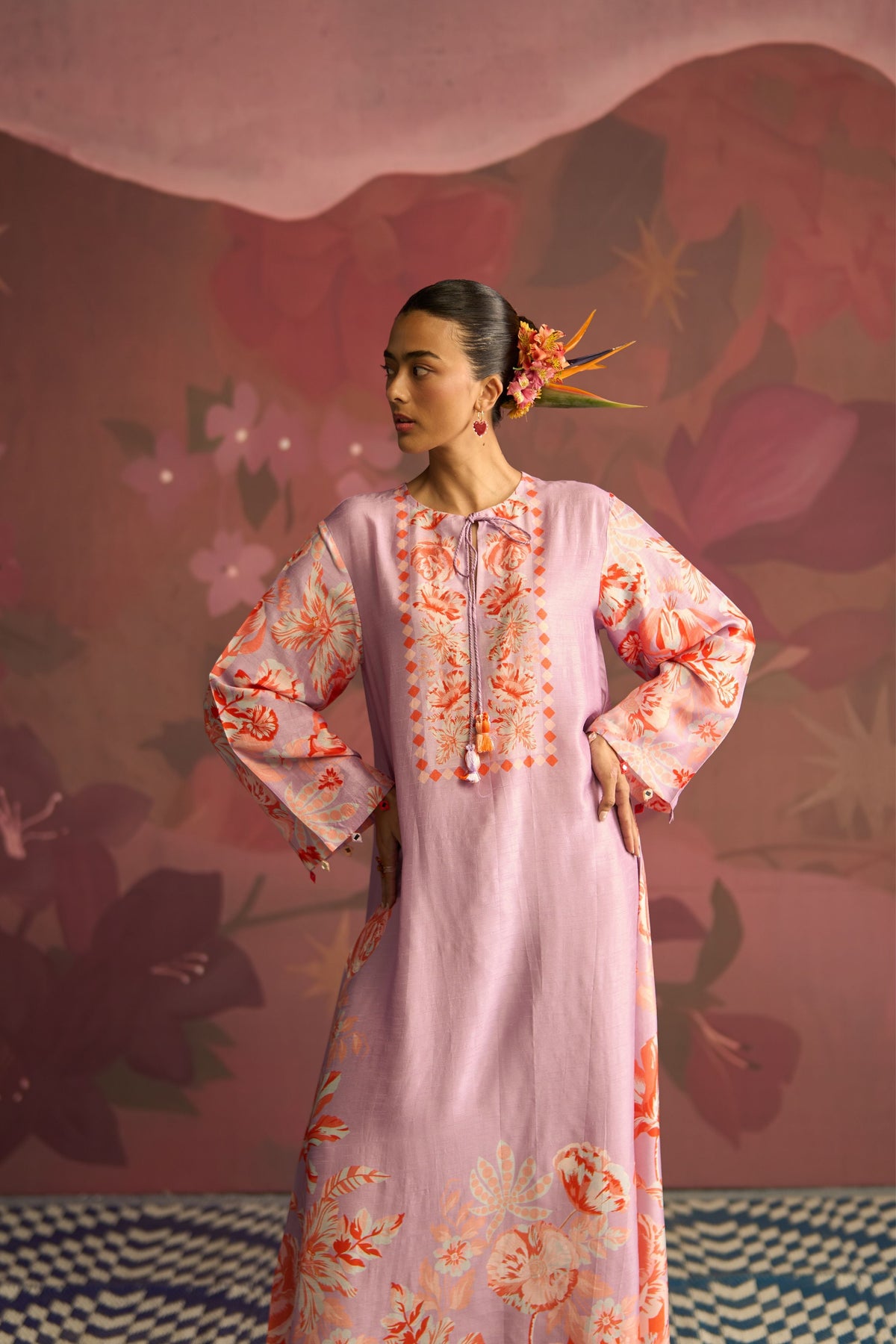 Lavender Blush Bloom Kaftan
