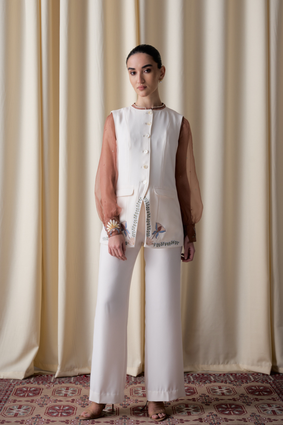 Moonlight Ensemble Ivory Jacket Set