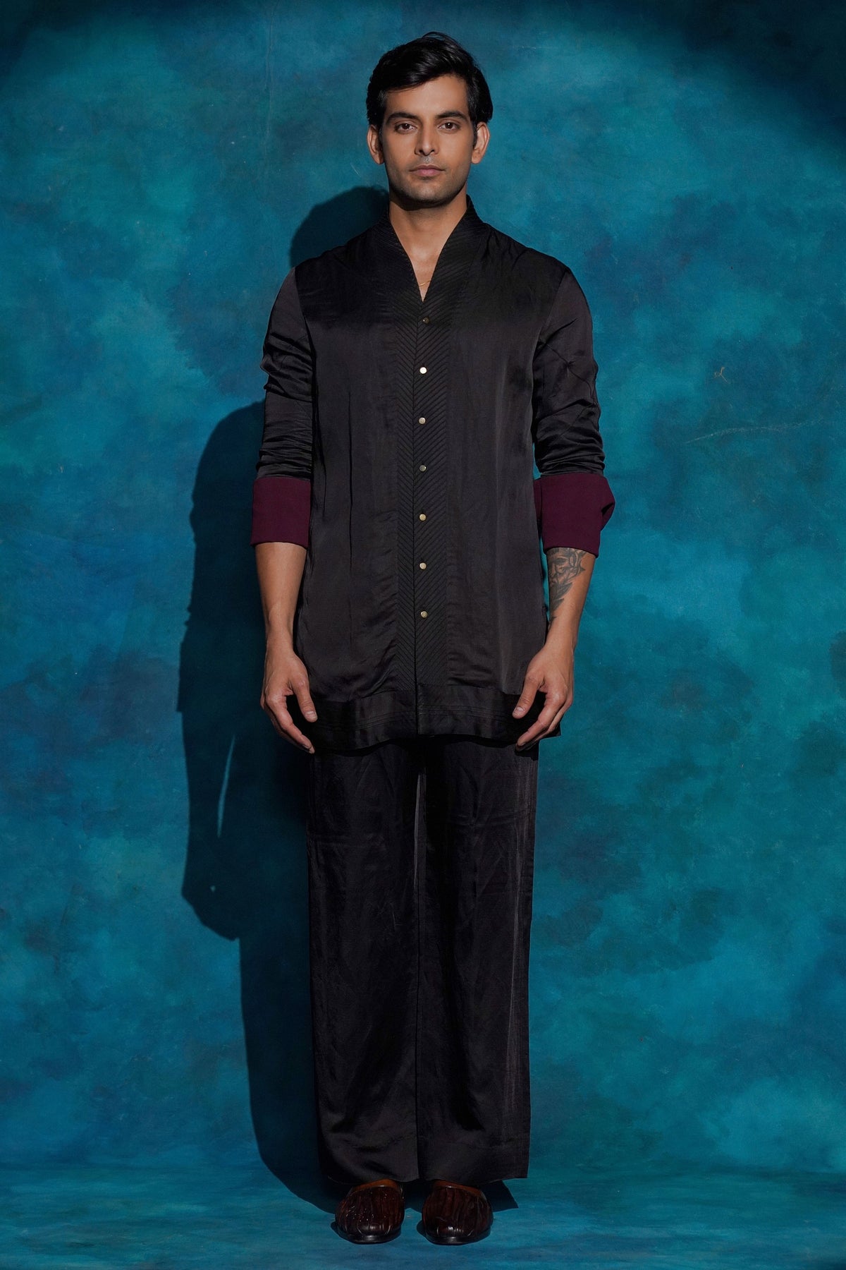 Black Short Kurta Set