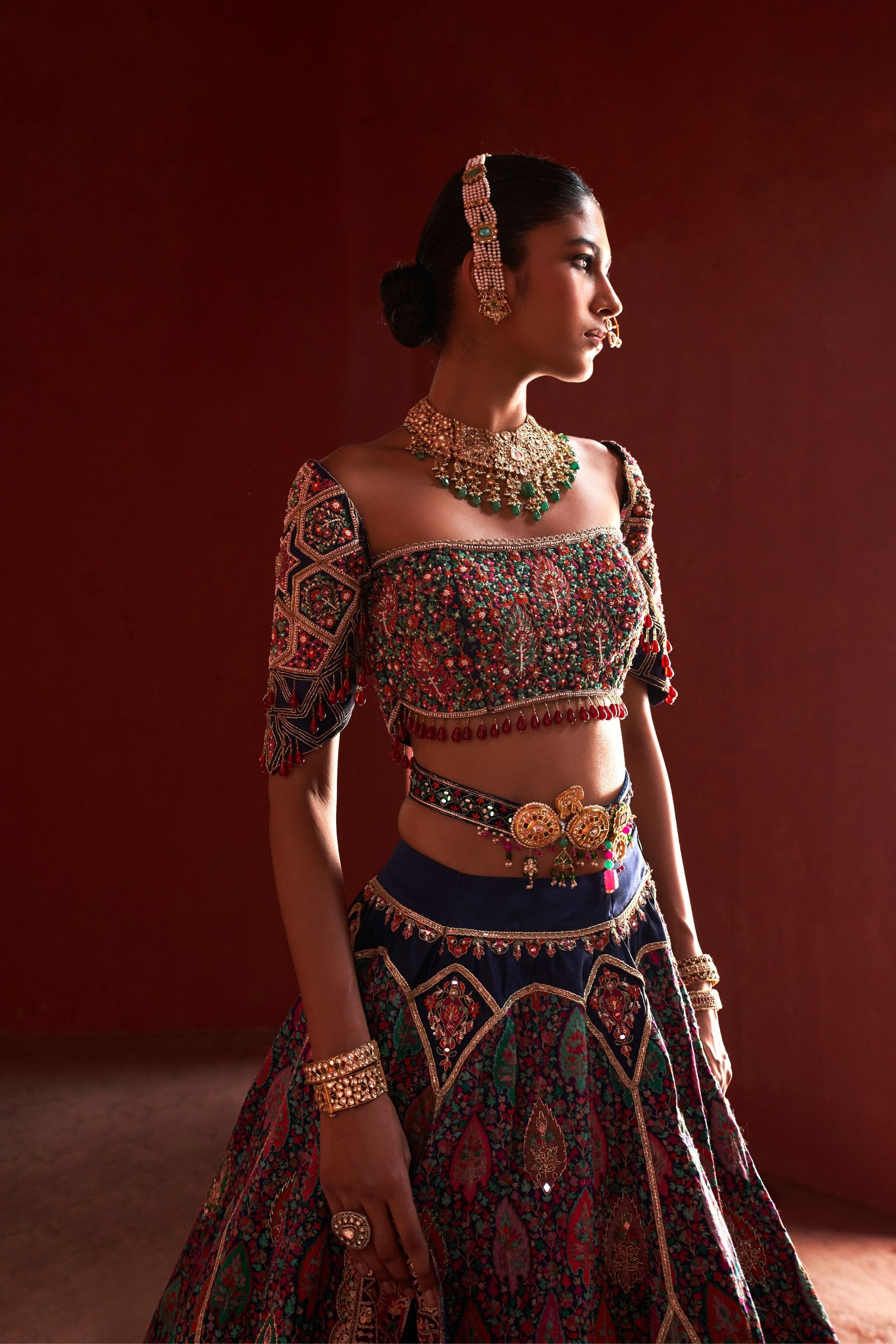 Jamawar lehenga sale