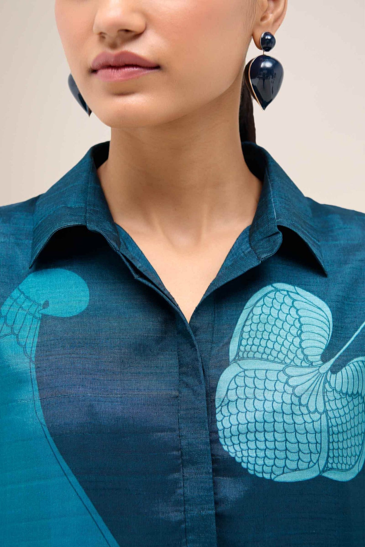 Zoha Blue Tunic Set