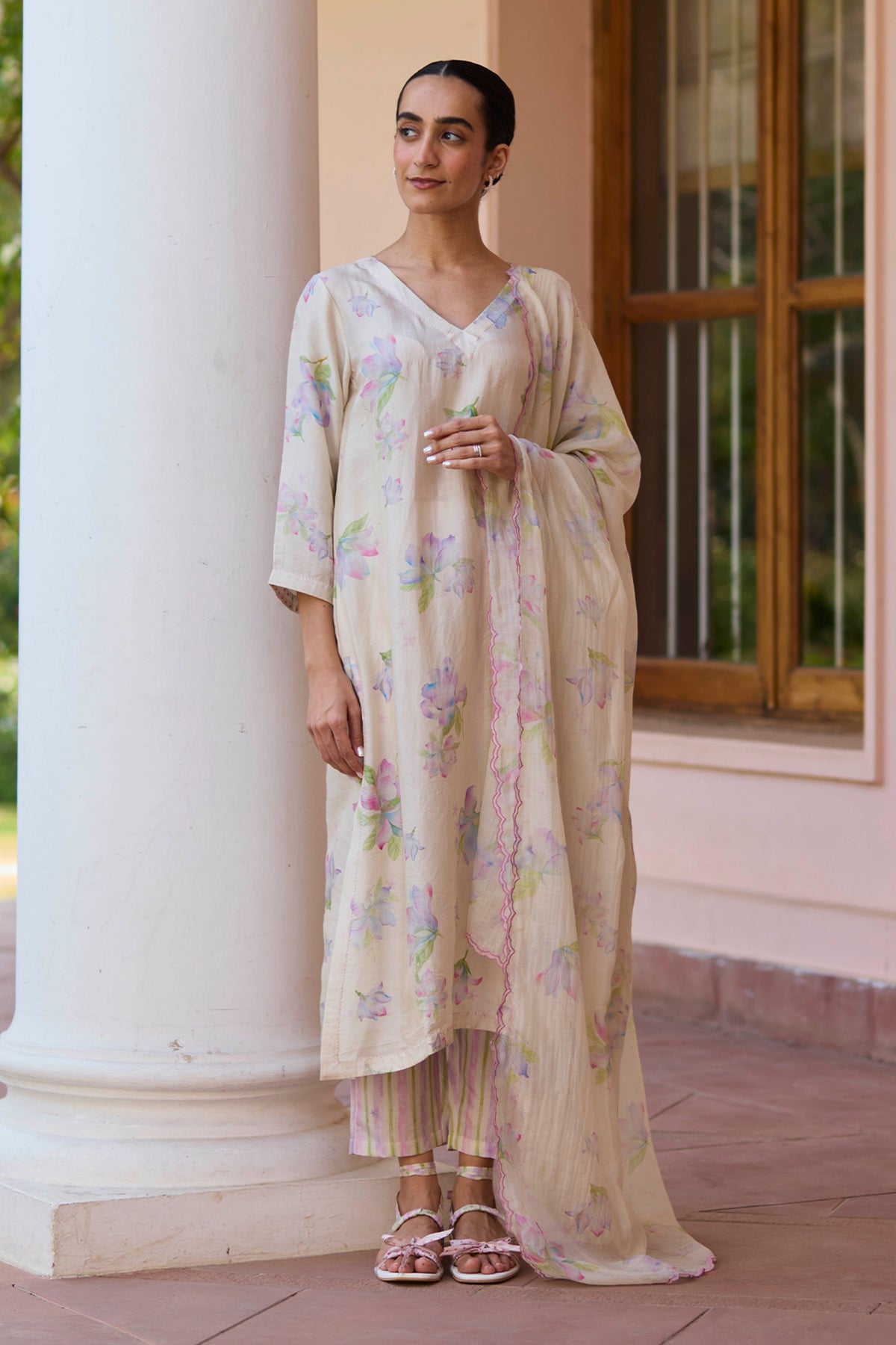 Dawn Magnolia Beige Kurta Set