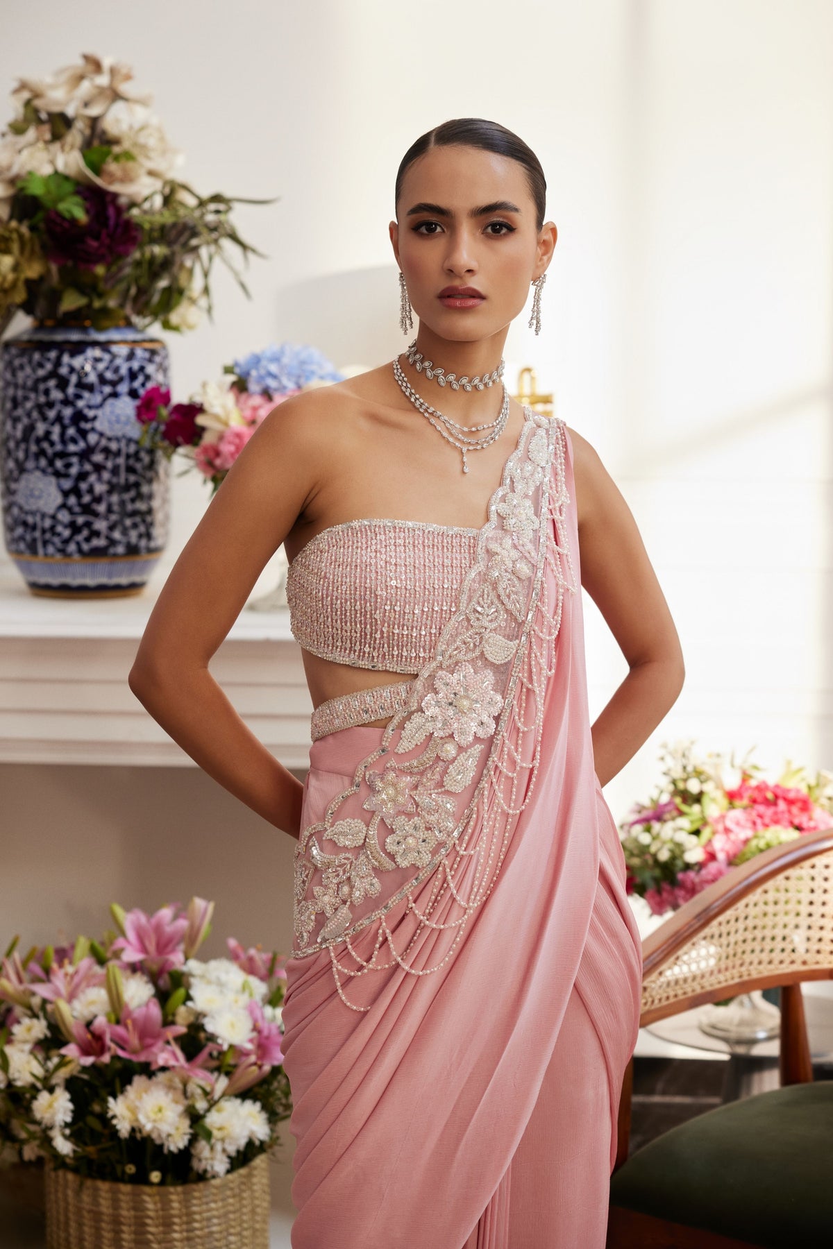 Stacie Drape Saree Set