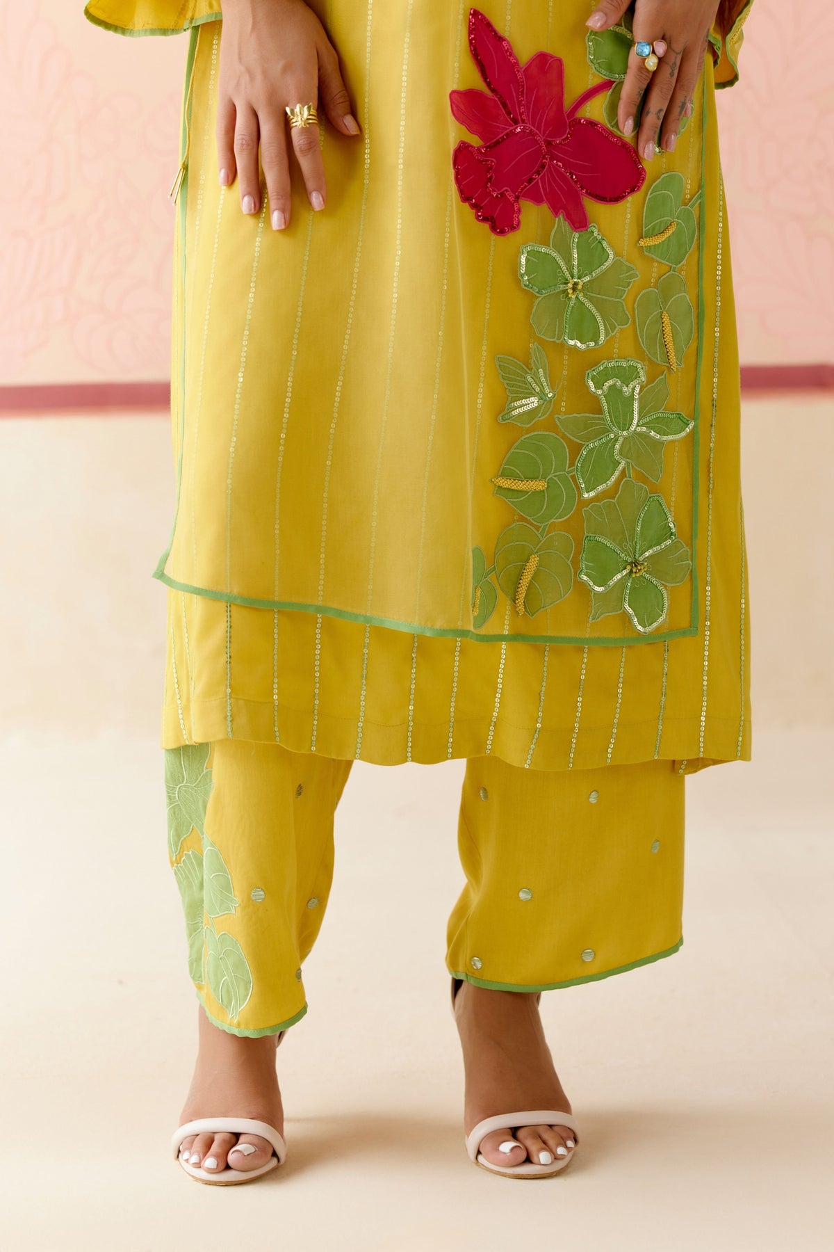 Mustard Colored Kurta Set