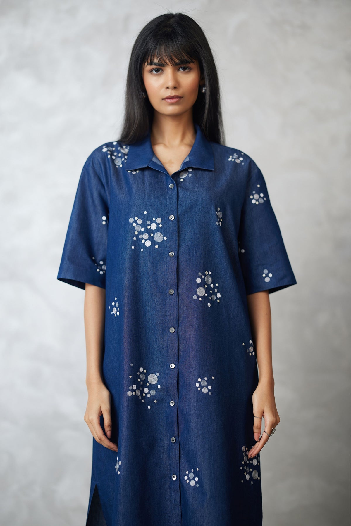 Denim Lounge Shirt Dress