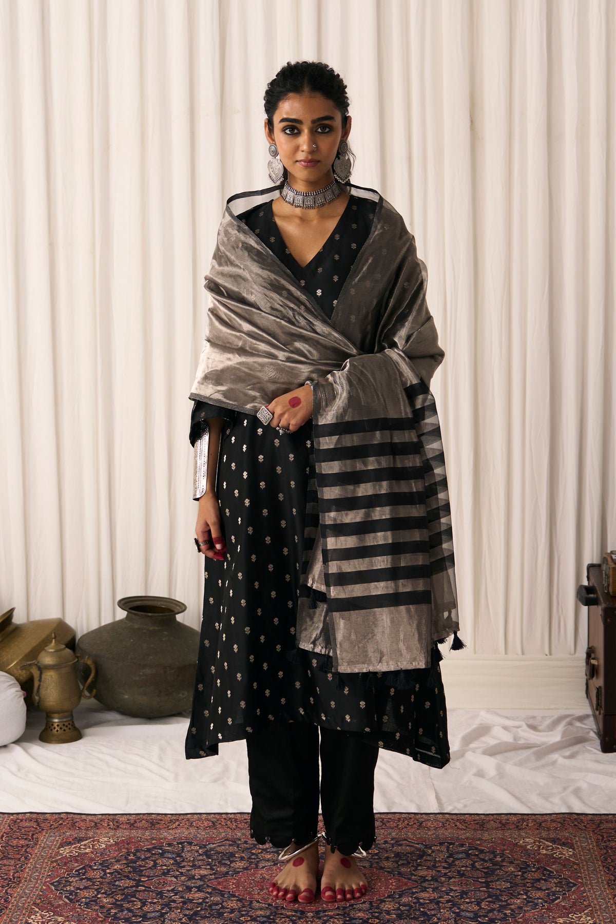 Noor Black Kurta Set