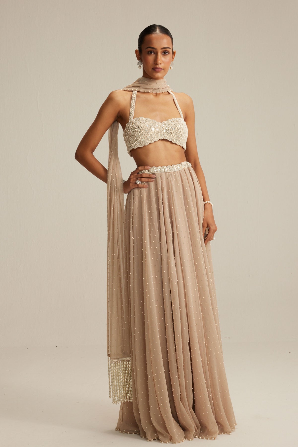 Light Beige OAS Skirt Set