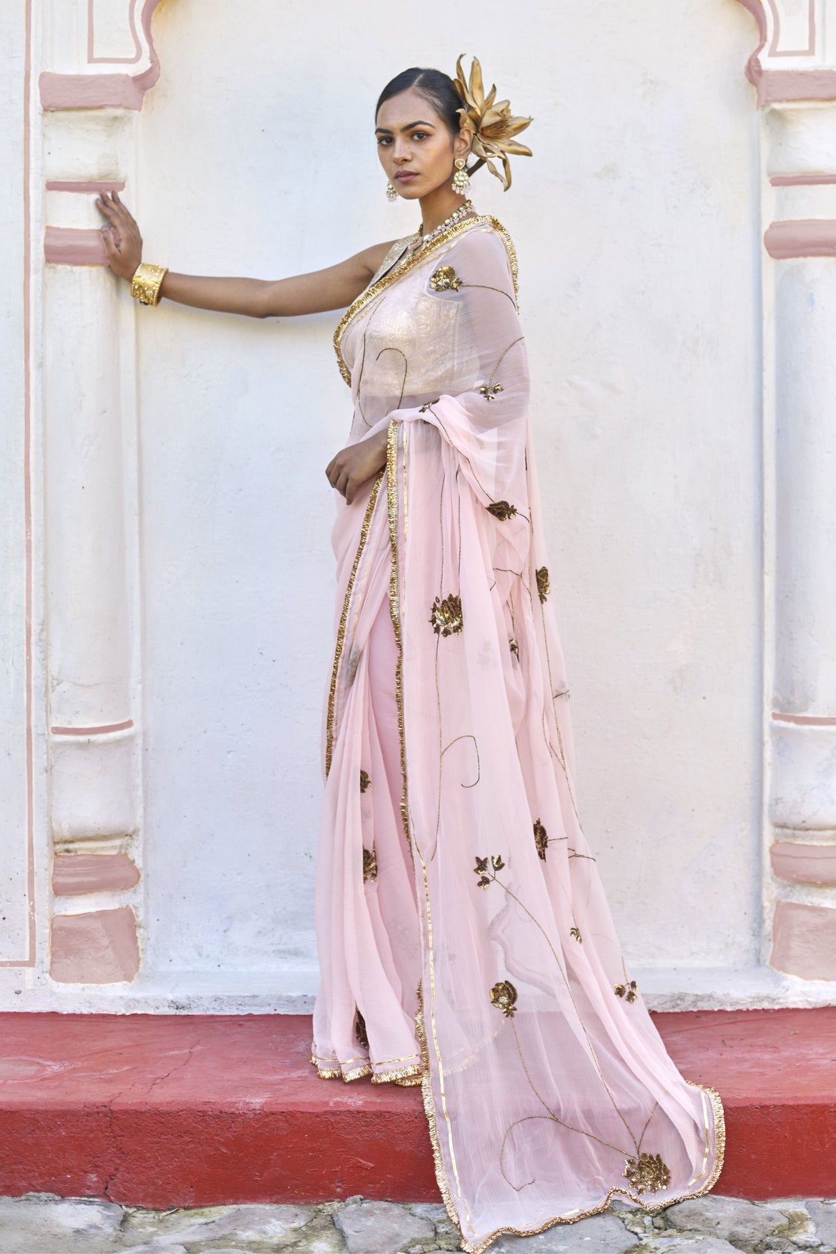 Blush Pink Siana Saree Set