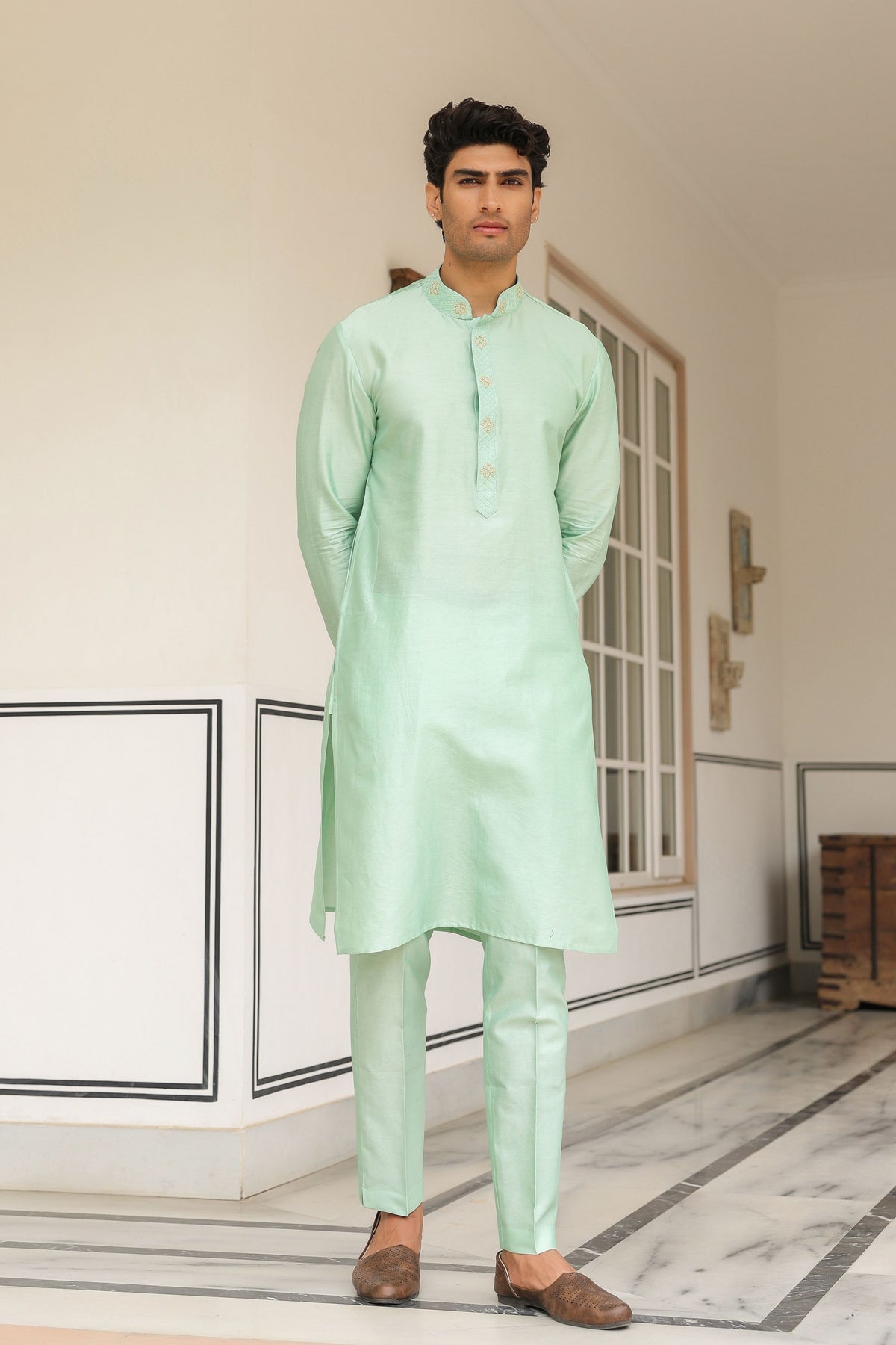 Gulzar Mint Green Kurta Set