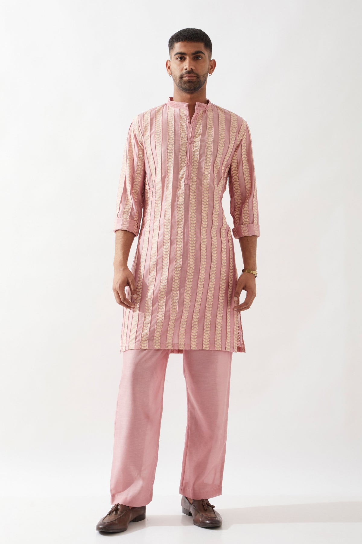 Tiscon Catkin Pink Kurta Set