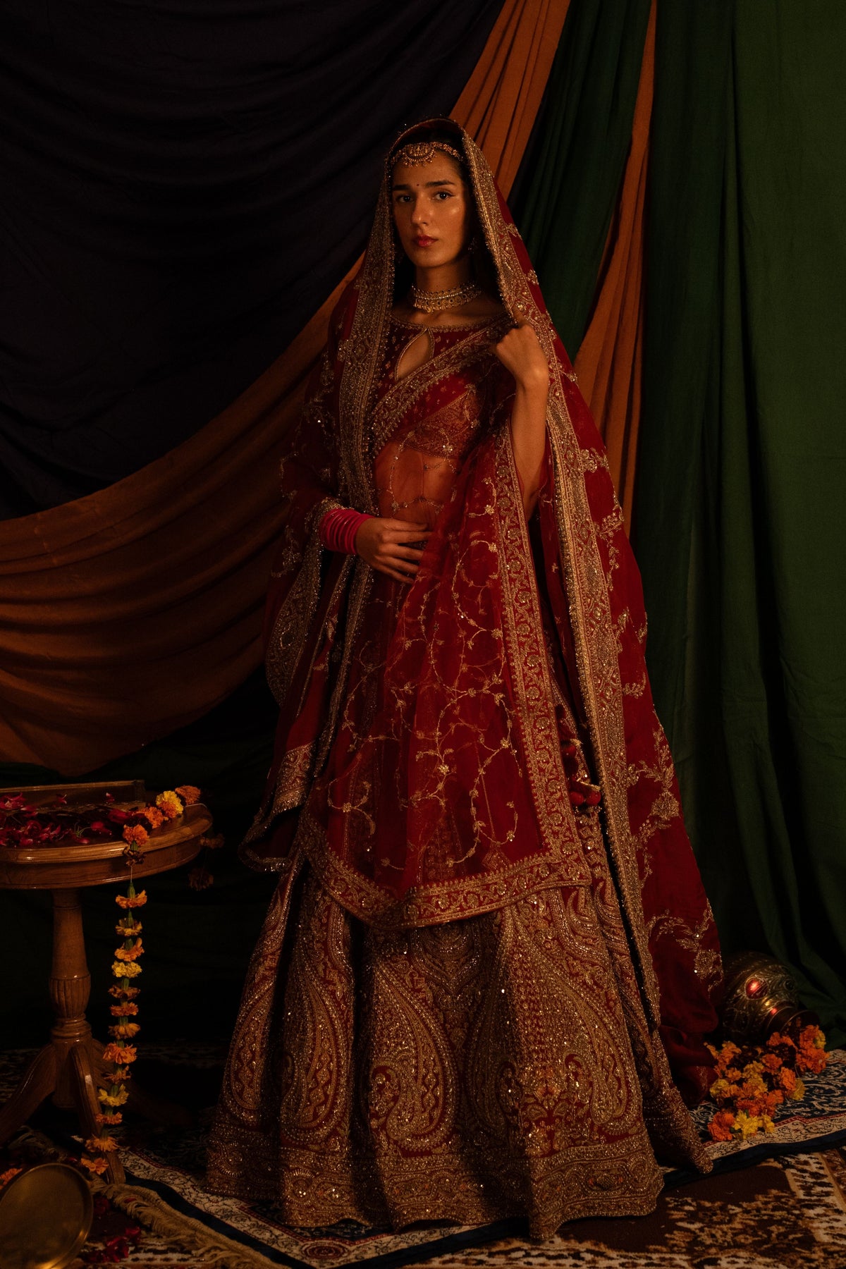 Surkh Rang Lehenga Set